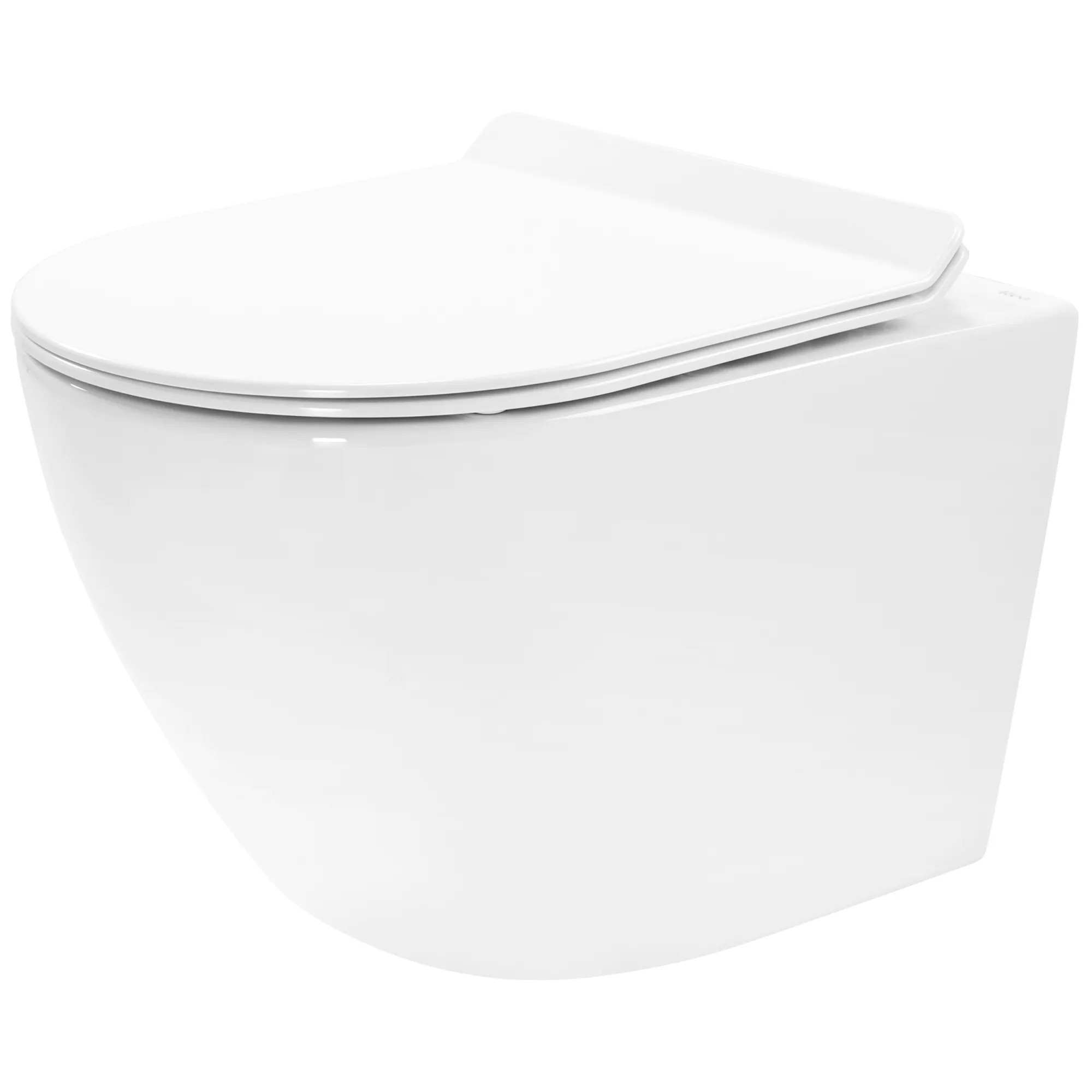 REA Vägghängd Toalettstol CARTER RIMLESS DUROPLAST/SLIM/ZM N Vit, 49x37x32,5cm