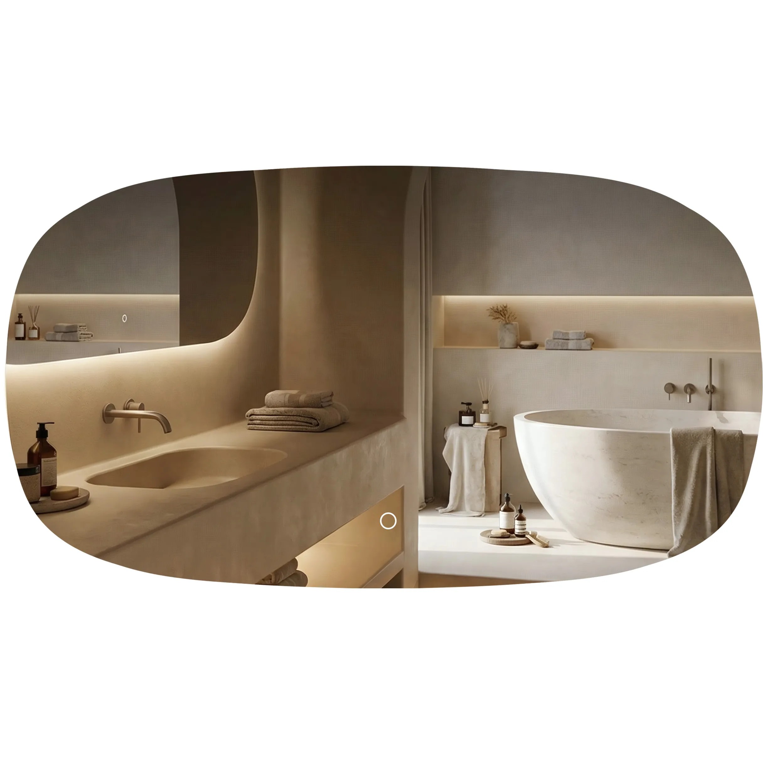 REA spegel TOP-4 100X60 LED Transparent 2x100x60cm