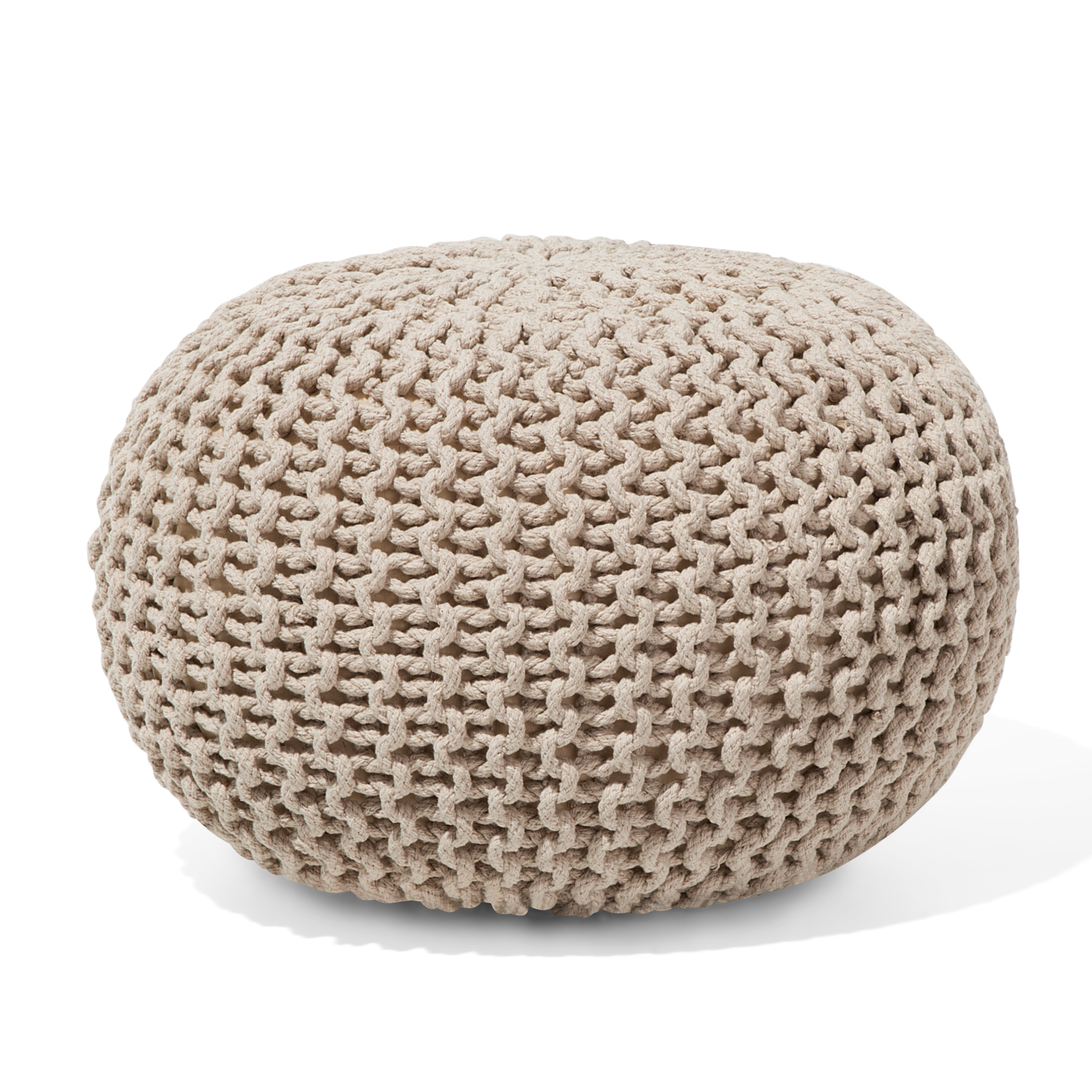 Sittpuff CONRAD Bomull Ljusbeige