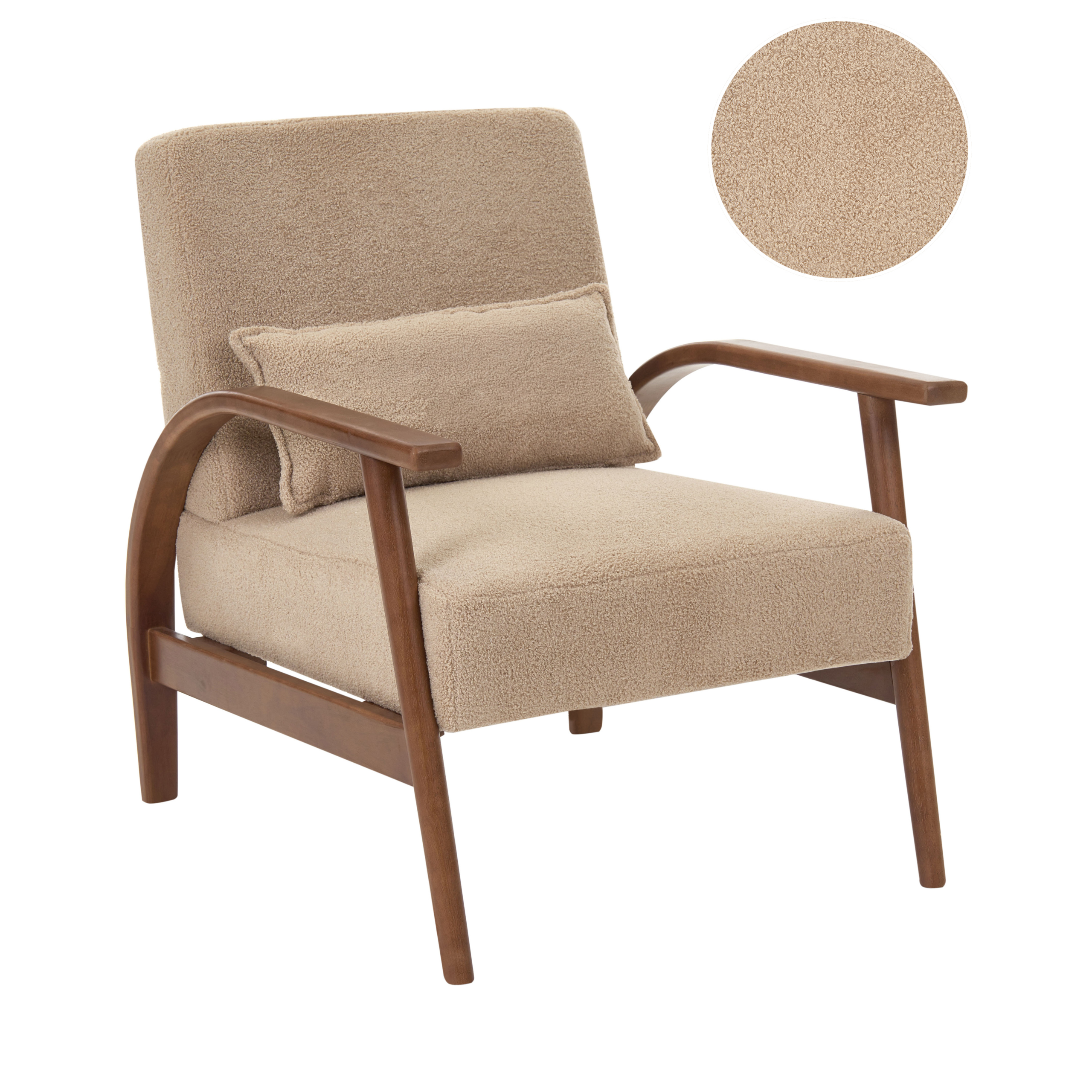 Fåtölj SKARA Bouclé Beige