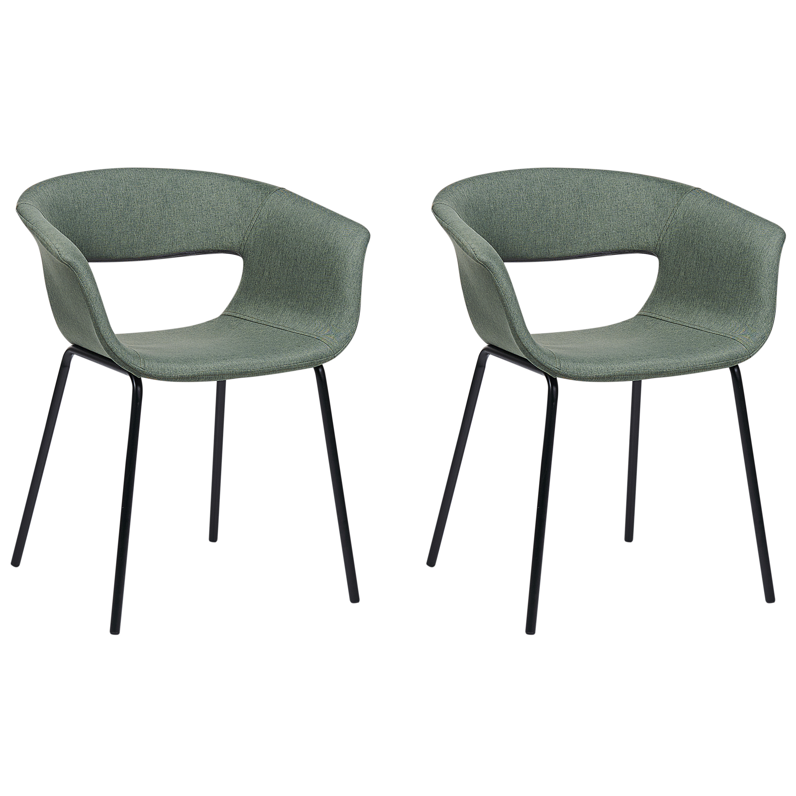 Set med 2 matstolar ELMA Mörkgrön