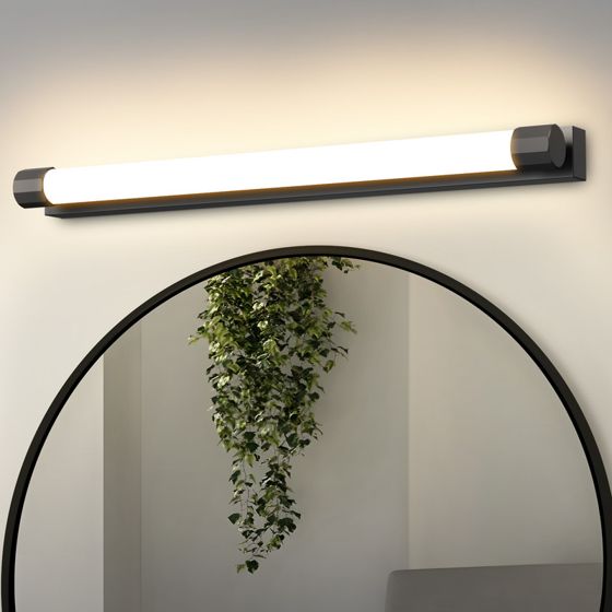 NETTLIFE LED 50 cm spegellampa: 10 W, svart, IP44, 3000K varmvit, för hall eller vardagsrum