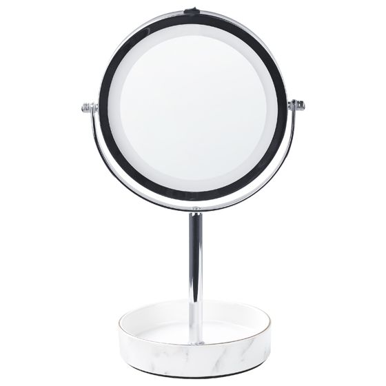 Sminkspegel LED SAVOIE Vit/ Silver