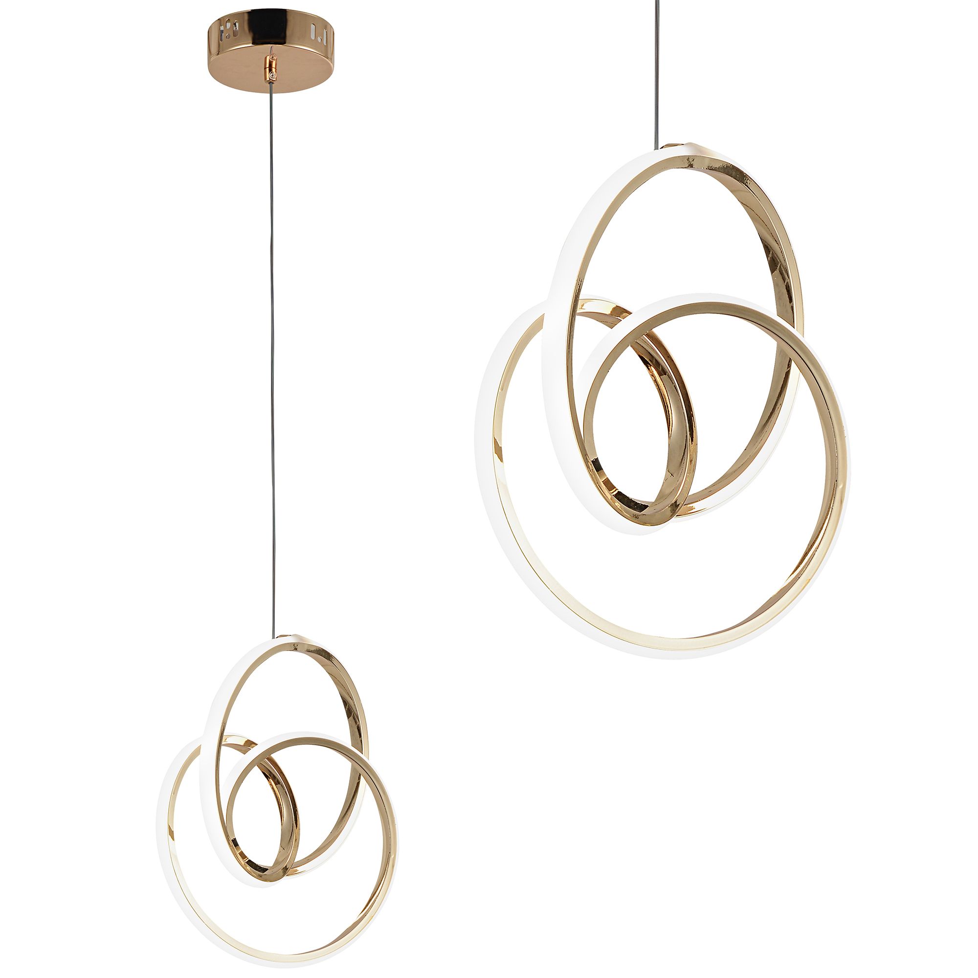 TOOLIGHT hängande taklampa G076-1CP LED Guld 112x24,5x29,5cm