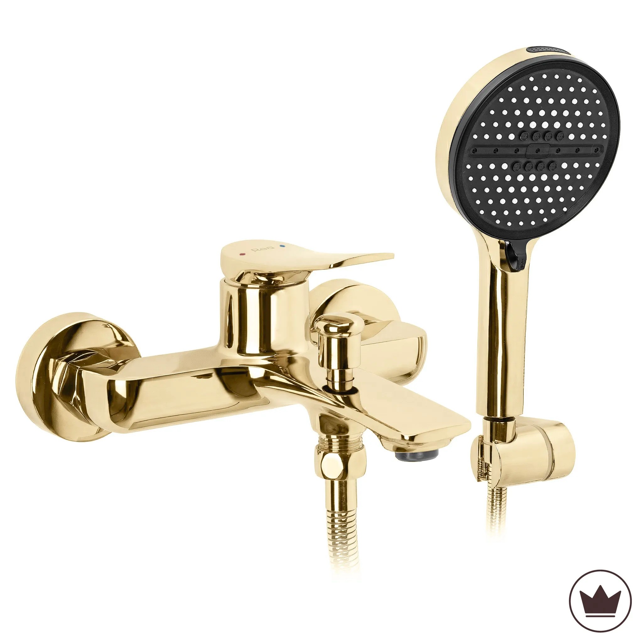 REA Premium Badkarsblandare VISON Guld, 20,5x21x10,5cm
