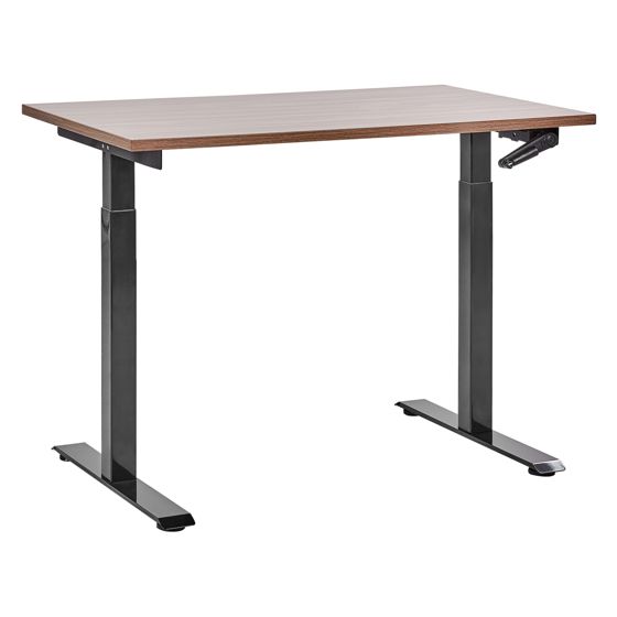 Manuellt höj- och sänkbart skrivbord DESTINES 120 cm 72 cm Brun/ Svart
