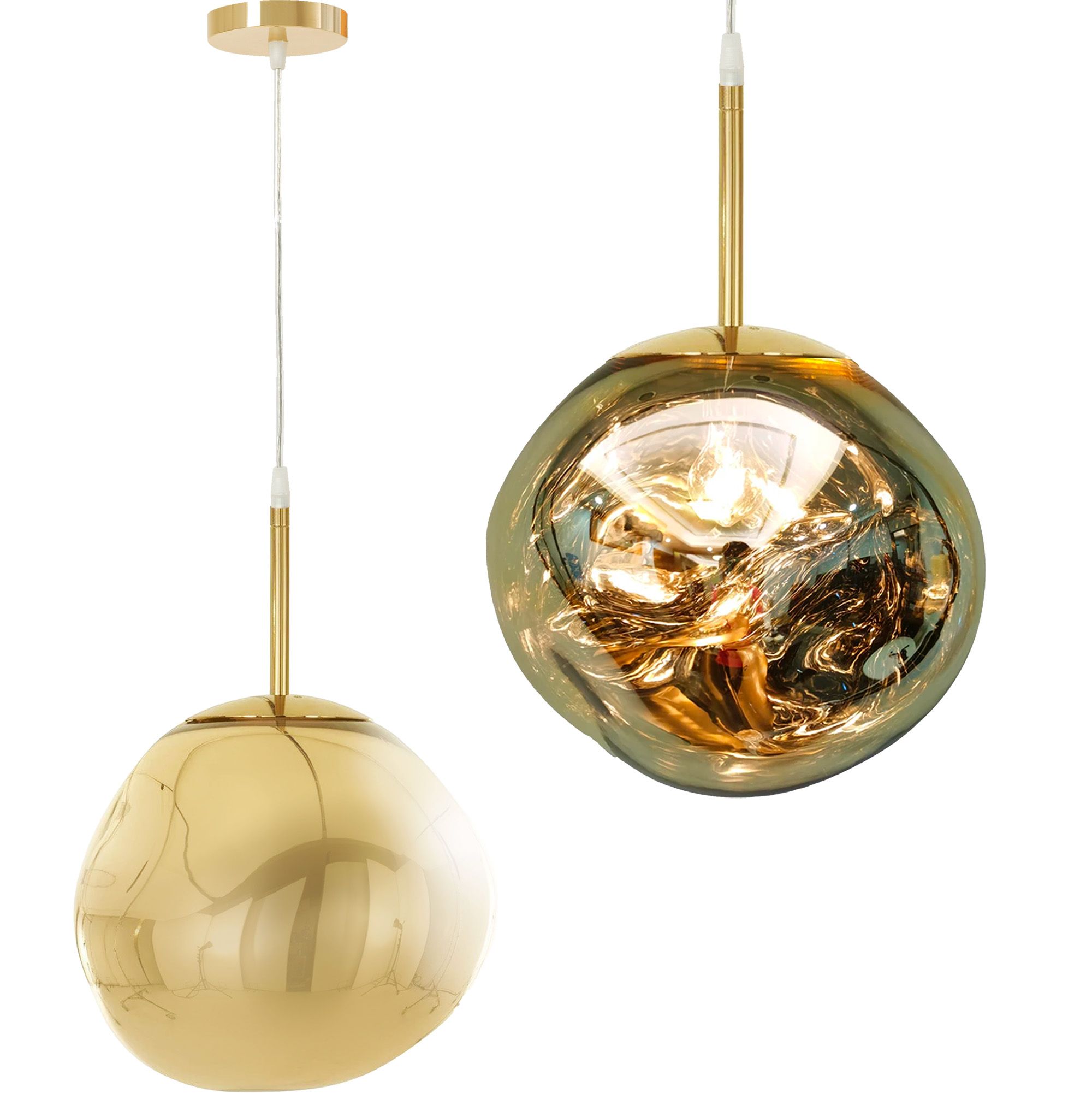 TOOLIGHT hängande taklampa APP331-1CP Guld 27x28x27cm