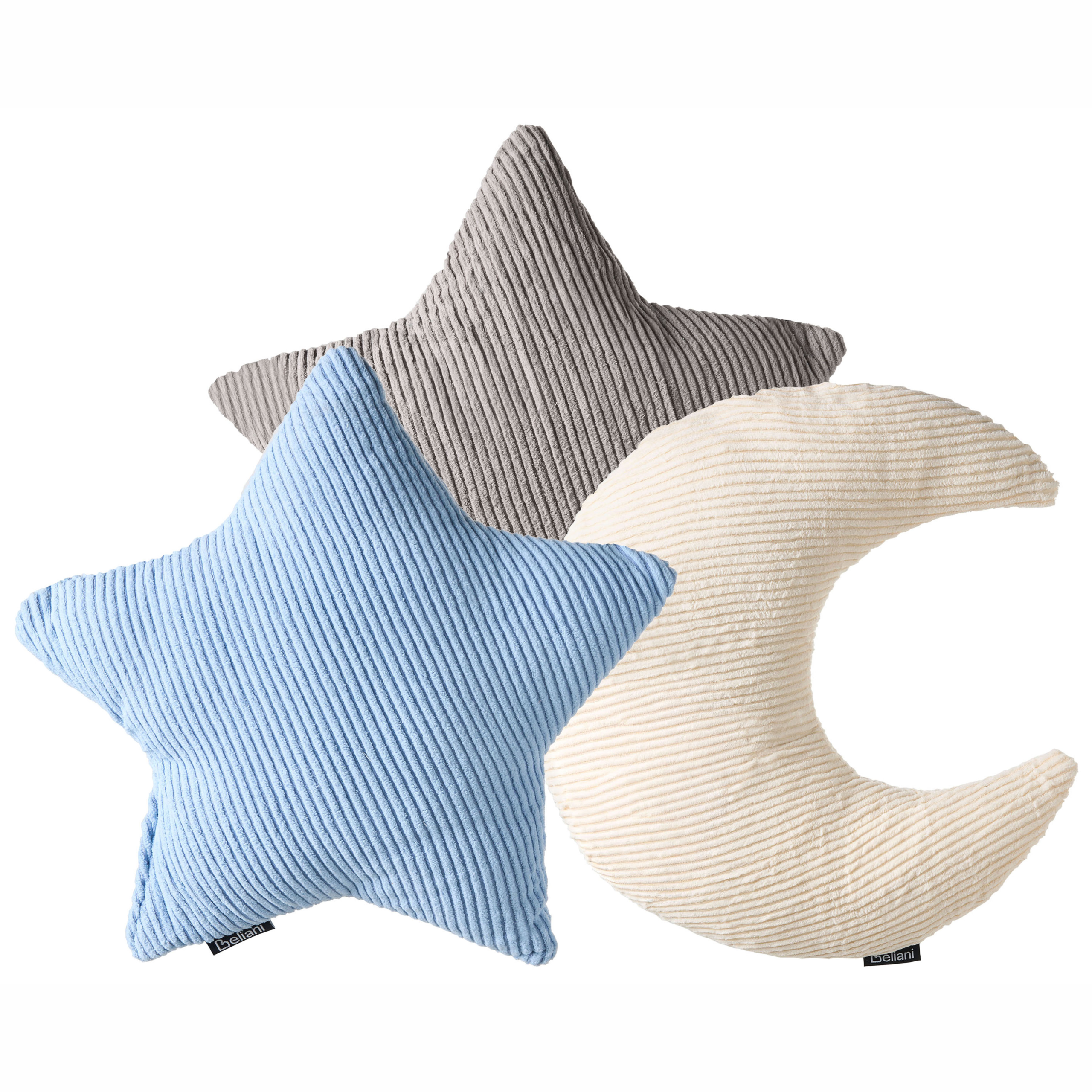 Set med 3 dekorativa kuddar LUNA 35 x 30 cm 35 x 35 cm Manchester Flerfärgad Monokromt