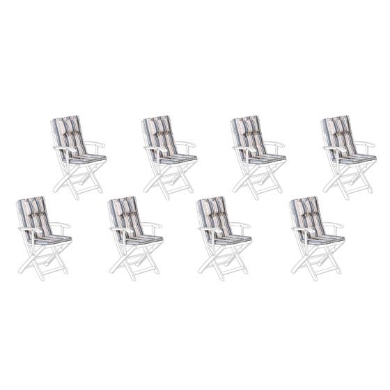 Set med 8 rygg-/sittdynor MAUI 40 x 54 cm Flerfärgad
