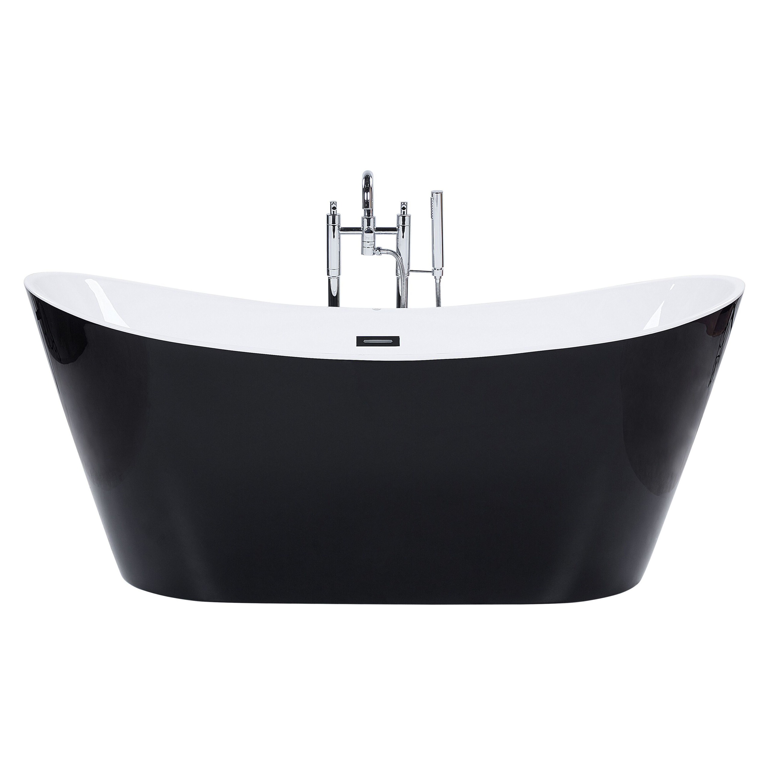 Fristående badkar ANTIGUA 1600 x 760 mm Svart