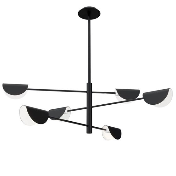 TOOLIGHT hängande taklampa APP1261-6CP Svart 18x50x18cm