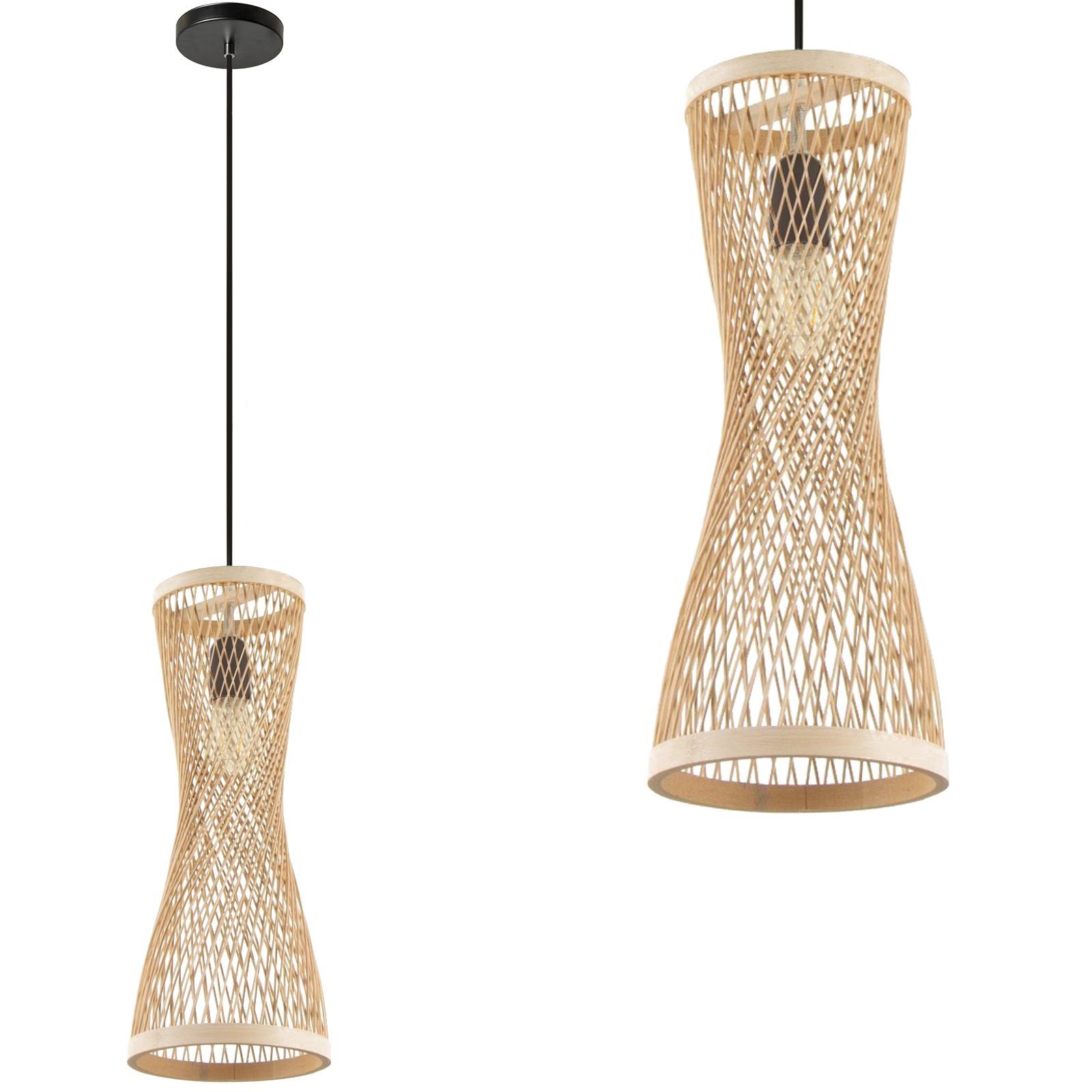 TOOLIGHT hängande taklampa APP1637-1CP BOHO Beige 14x14x42cm