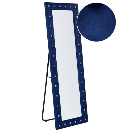 Golvspegel ANSOUIS 150 cm Sammet Marinblå