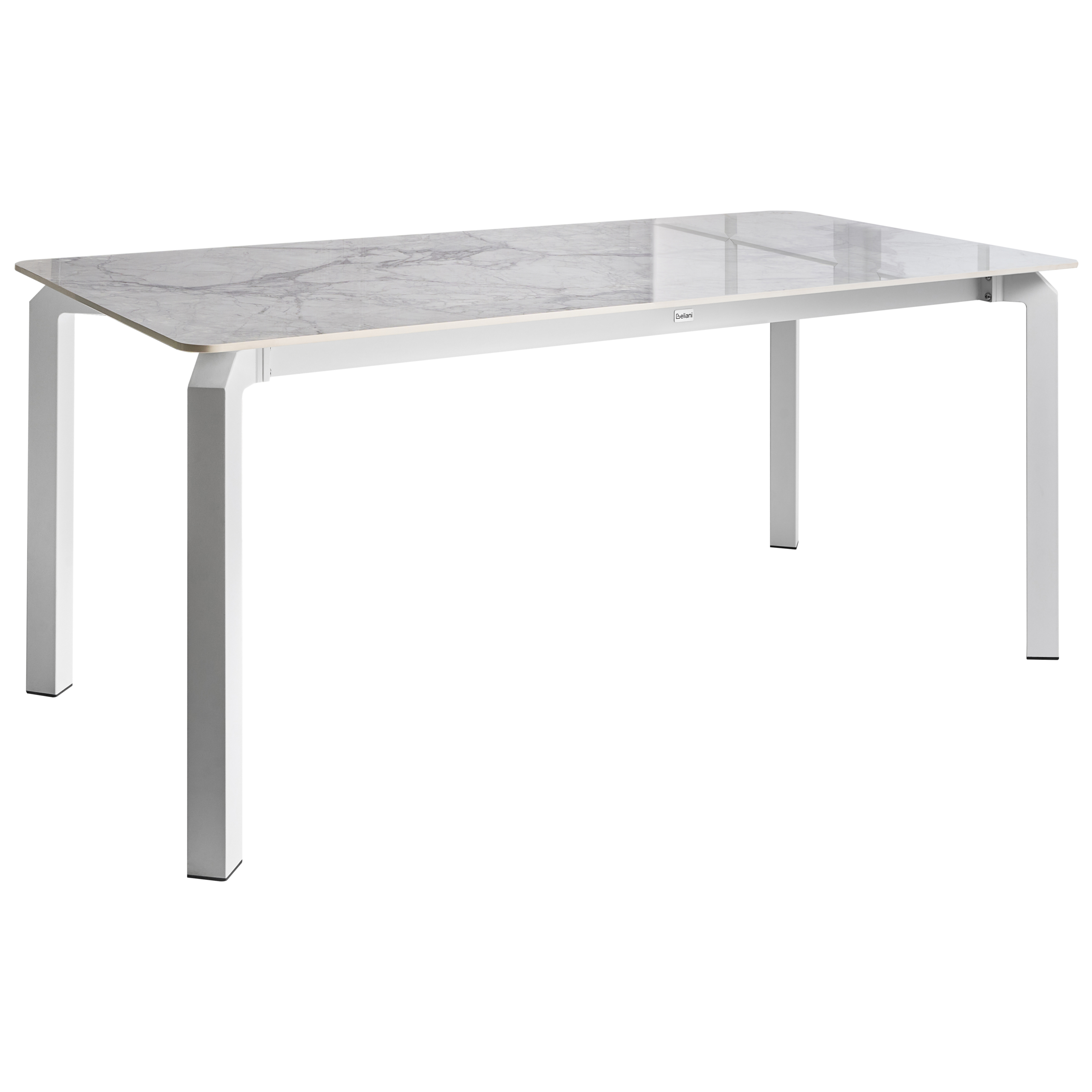 Trädgårdsmatbord FELETTO 180 cm 90 cm Sten Vit marmor