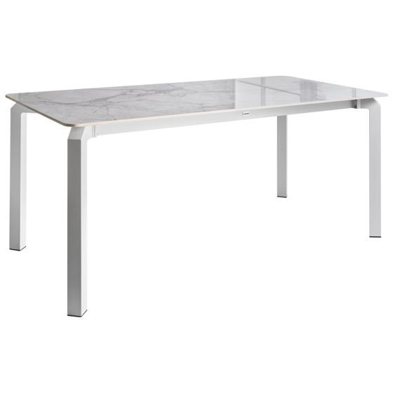 Trädgårdsmatbord FELETTO 180 cm 90 cm Sten Vit marmor