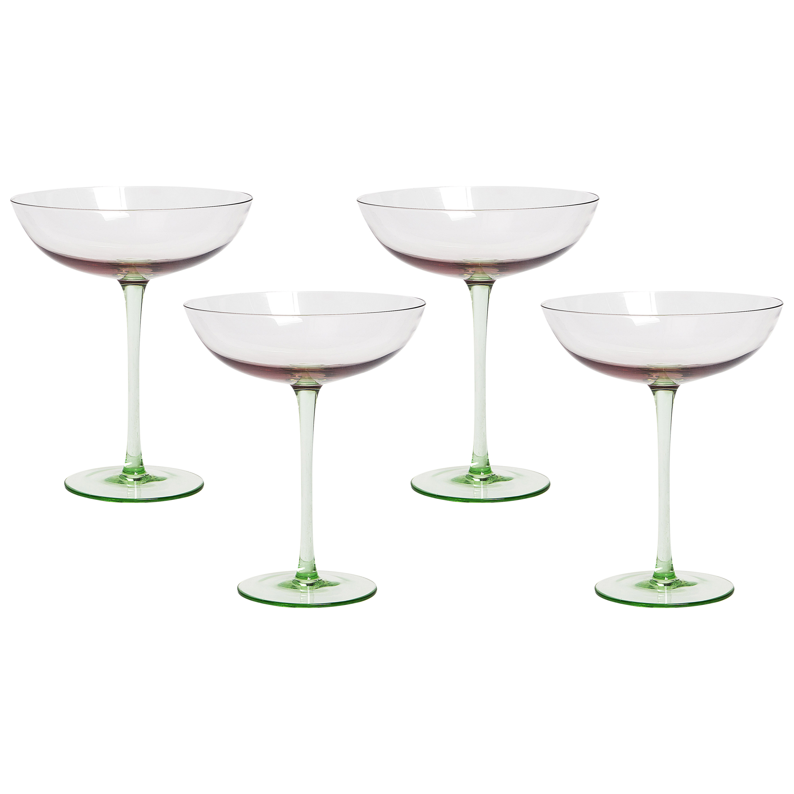 Set med 4 martiniglas DIOPSIDE 250 ml Rosa