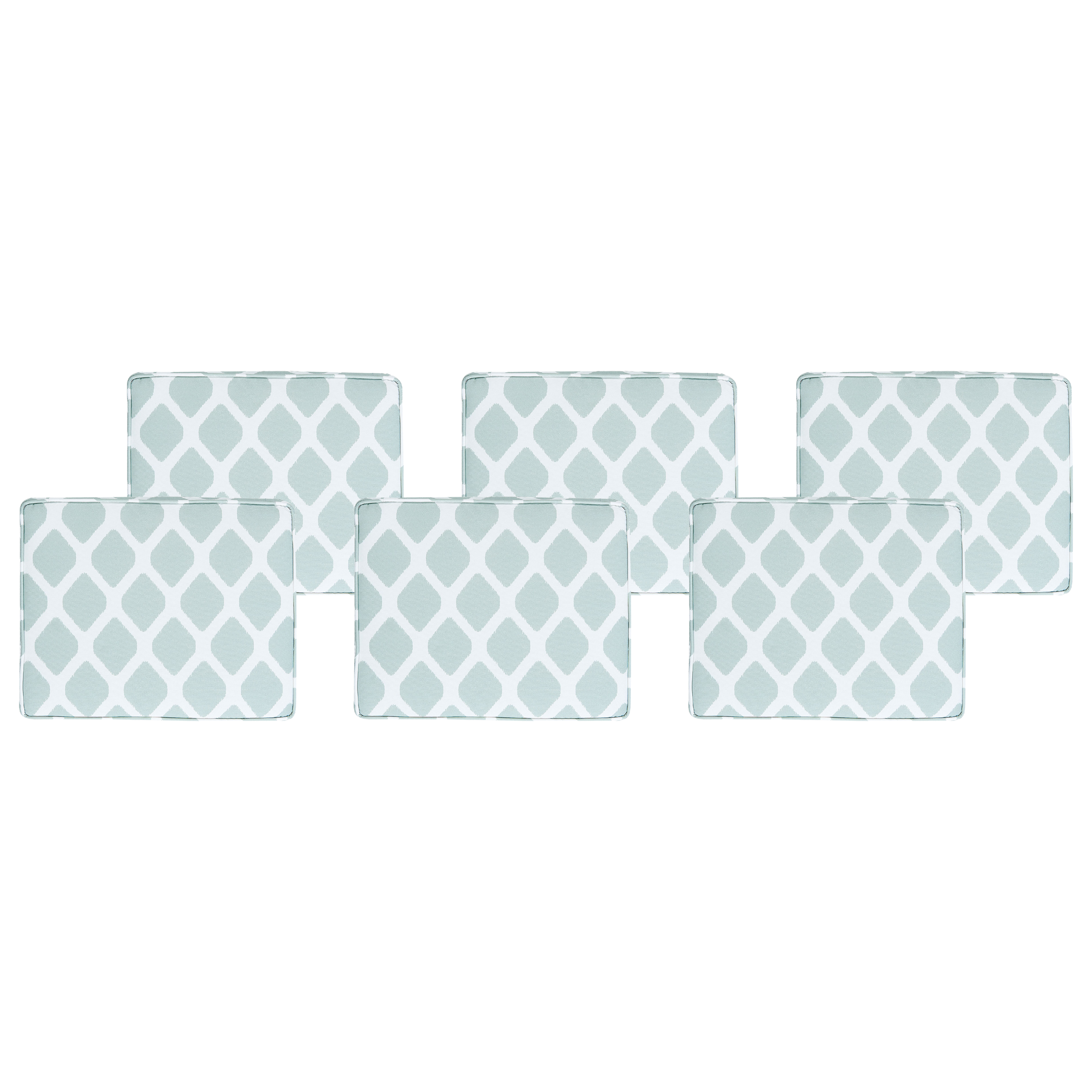 Set med 6 dynor för trädgårdsstol TOLVE 39 x 31 cm Mintgrön
