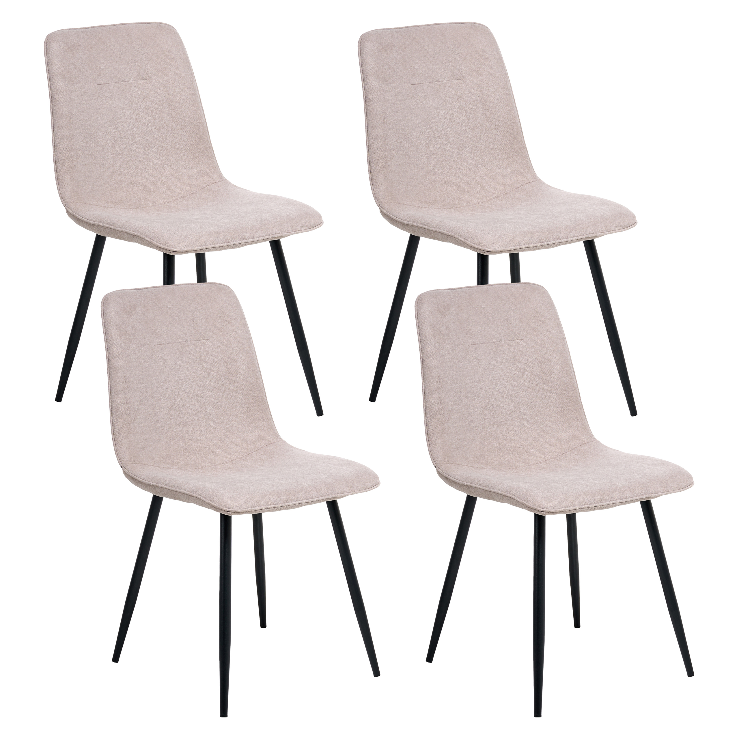 Set med 4 matstolar TUSCOLA Beige