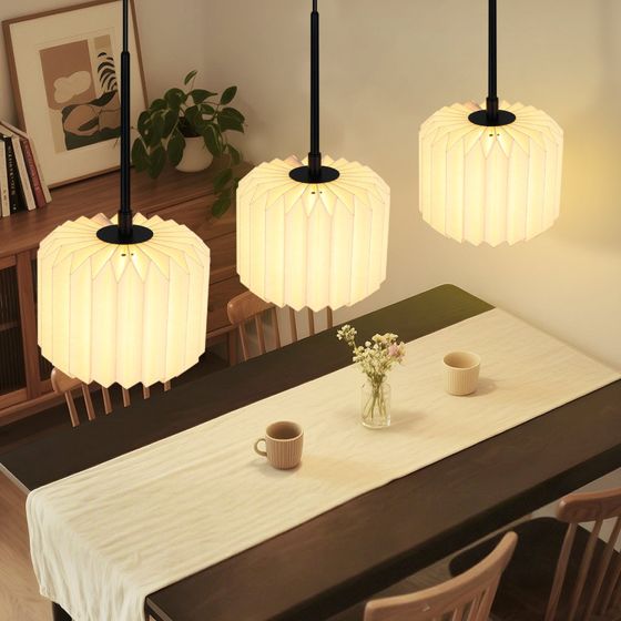 NETTLIFE Hänglampa matbord vintage hänglampa - hänglampa vardagsrum matsal lampa 3 lågor vit
