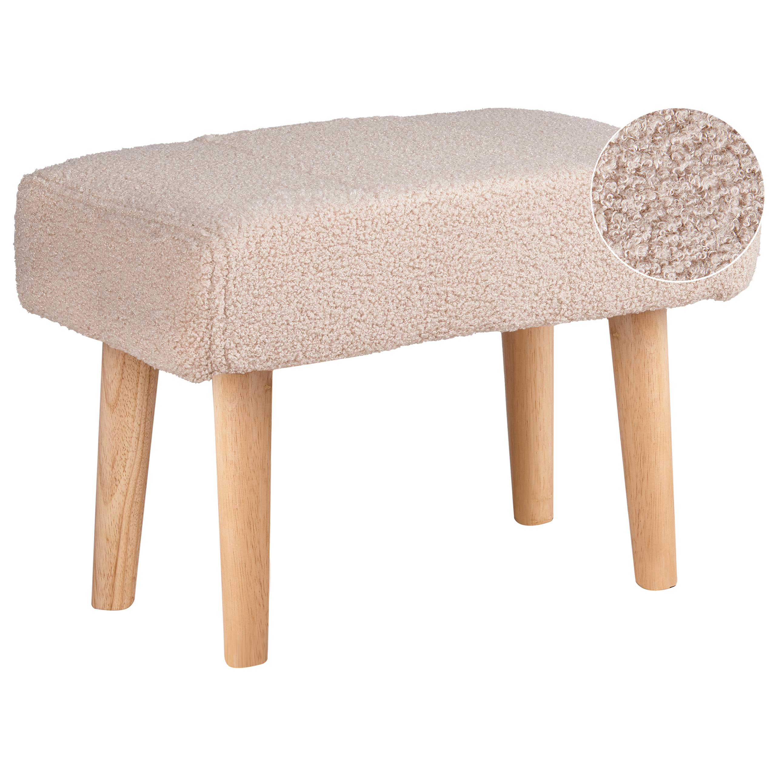 Pall TAKOMA Bouclé Ljusbeige