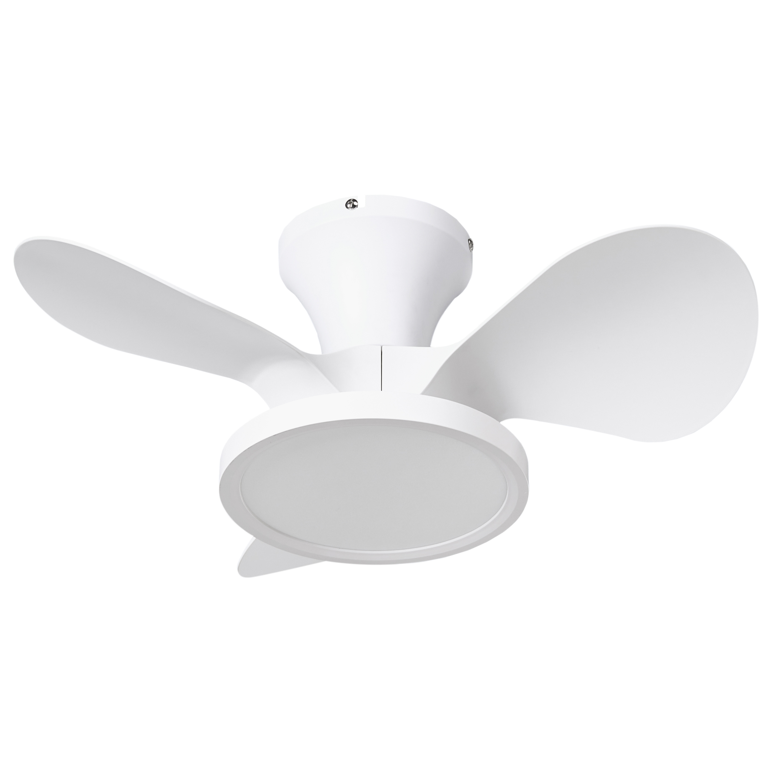 Takfläkt med lampa PUNTI med fjärrkontroll LED Vit