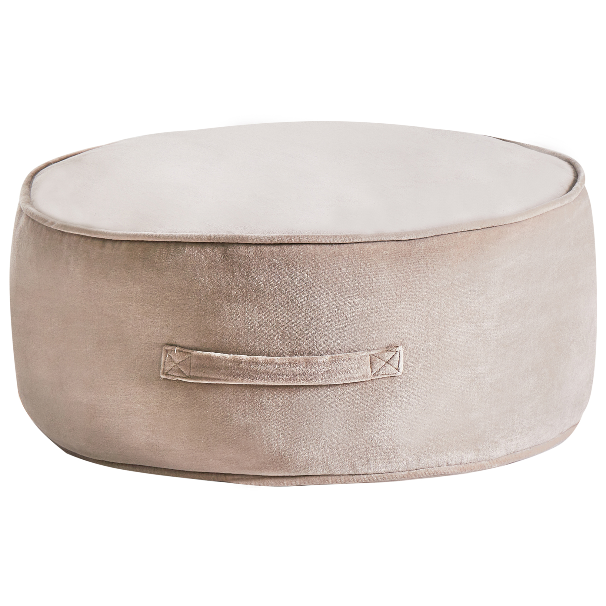 Sittpuff YULLE Sammet Ljusbrun