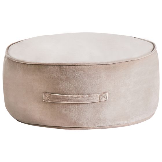Sittpuff YULLE Sammet Ljusbrun