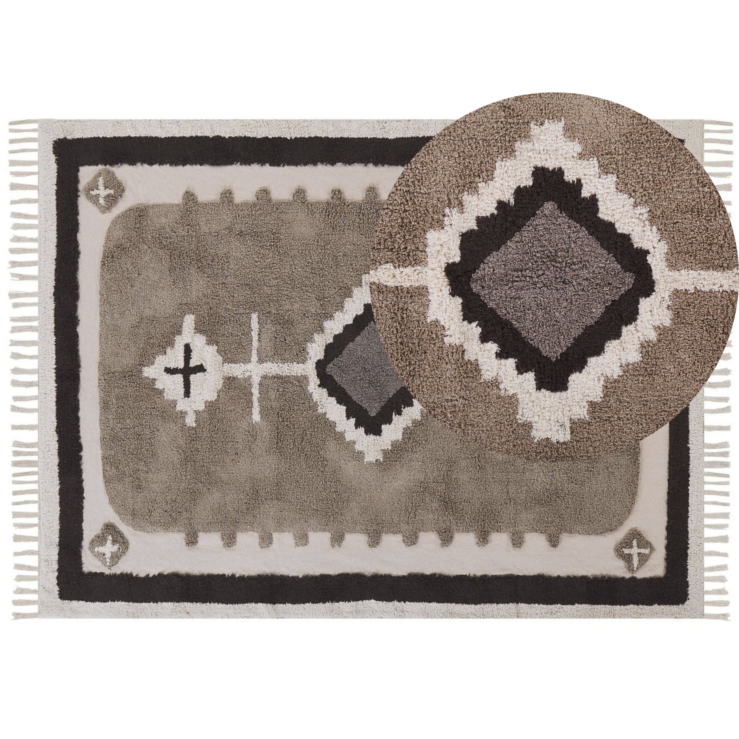 Matta GEYVE Beige 160 x 230 cm Bomull