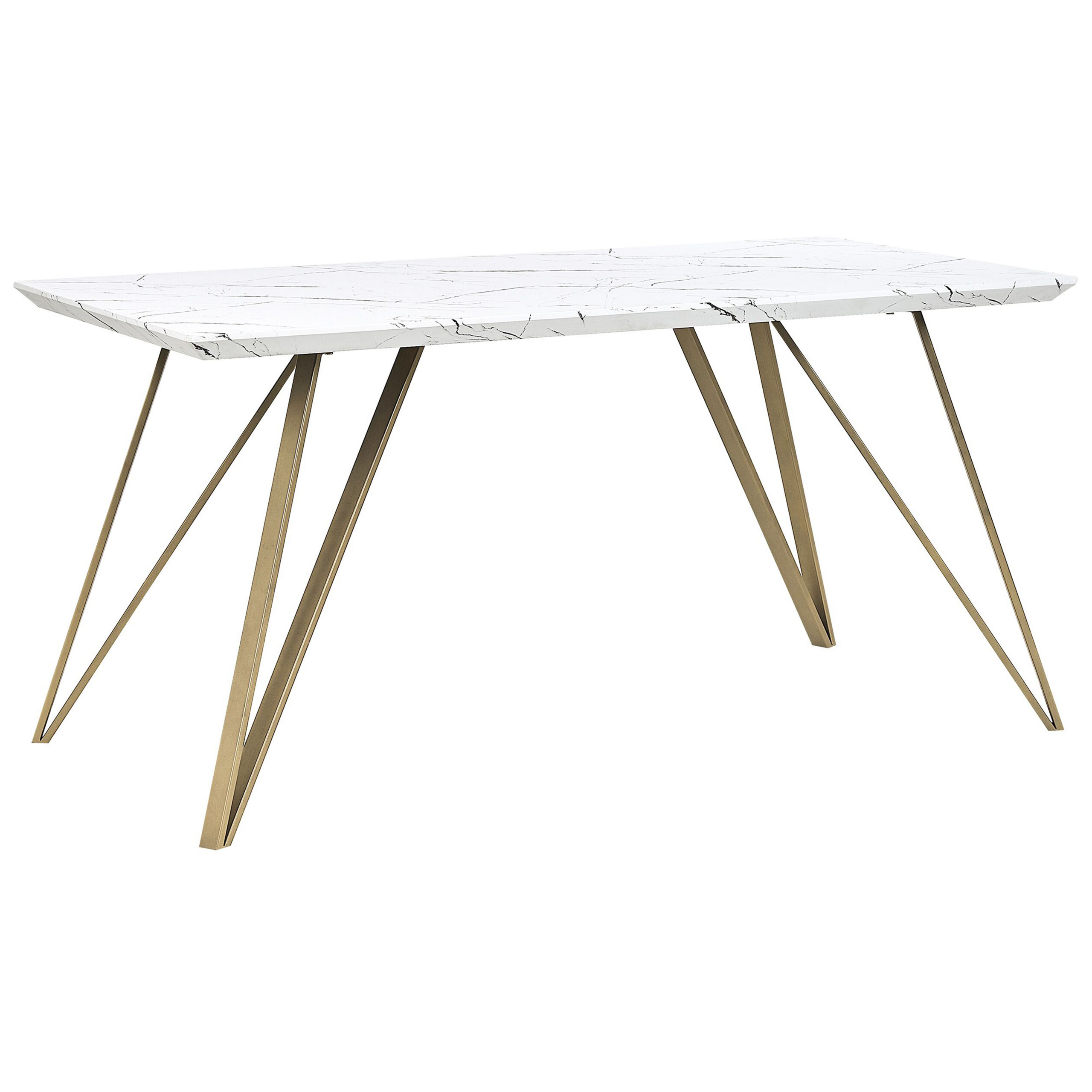Matbord MOLDEN Marmor/ Guld 150 cm 80 cm
