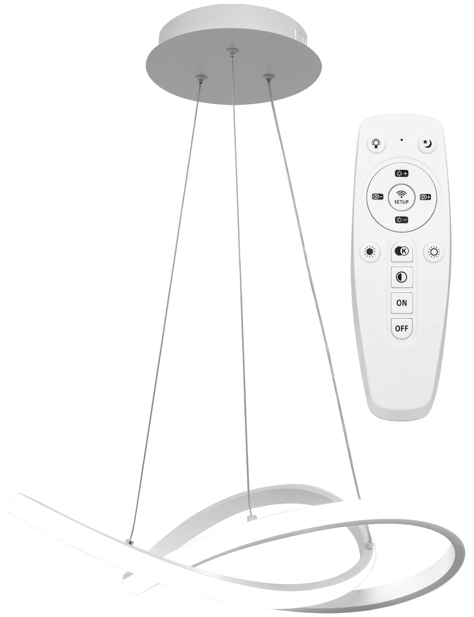 TOOLIGHT hängande taklampa APP392-CP LED Vit 9x44,5x90cm