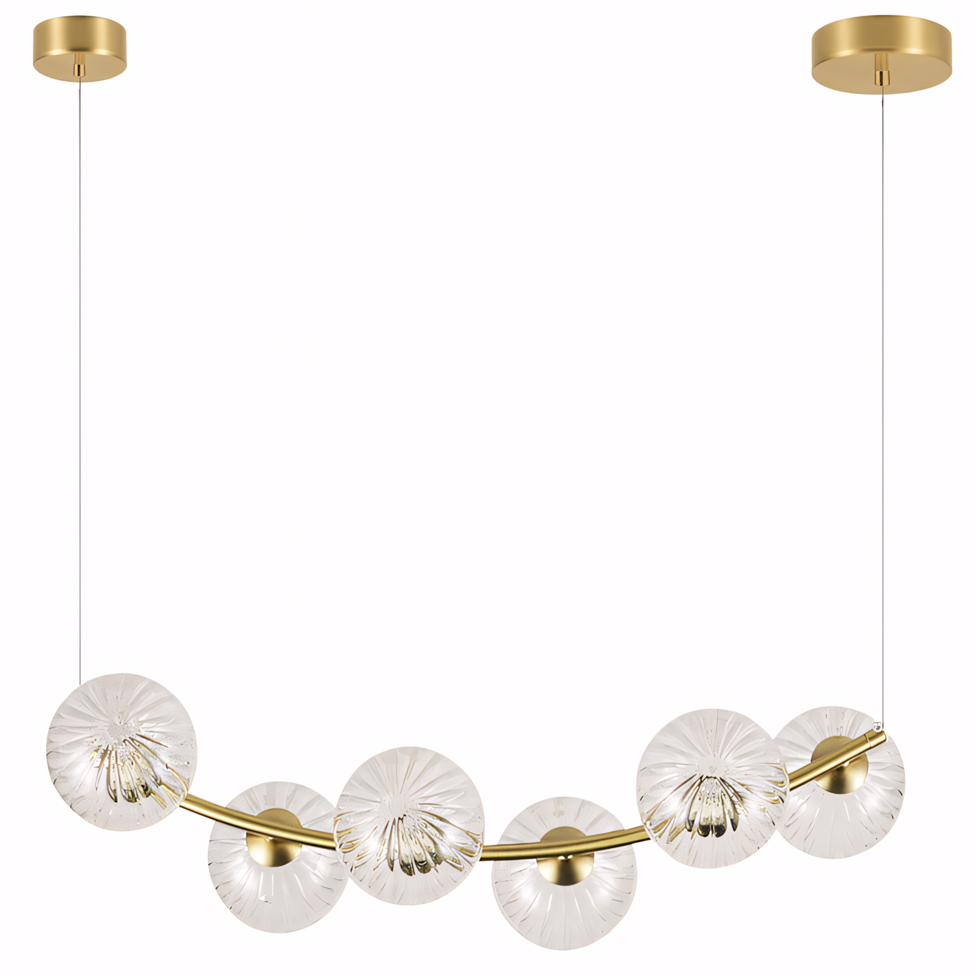 TOOLIGHT hängande taklampa G133-6CP Guld 23x23x56cm
