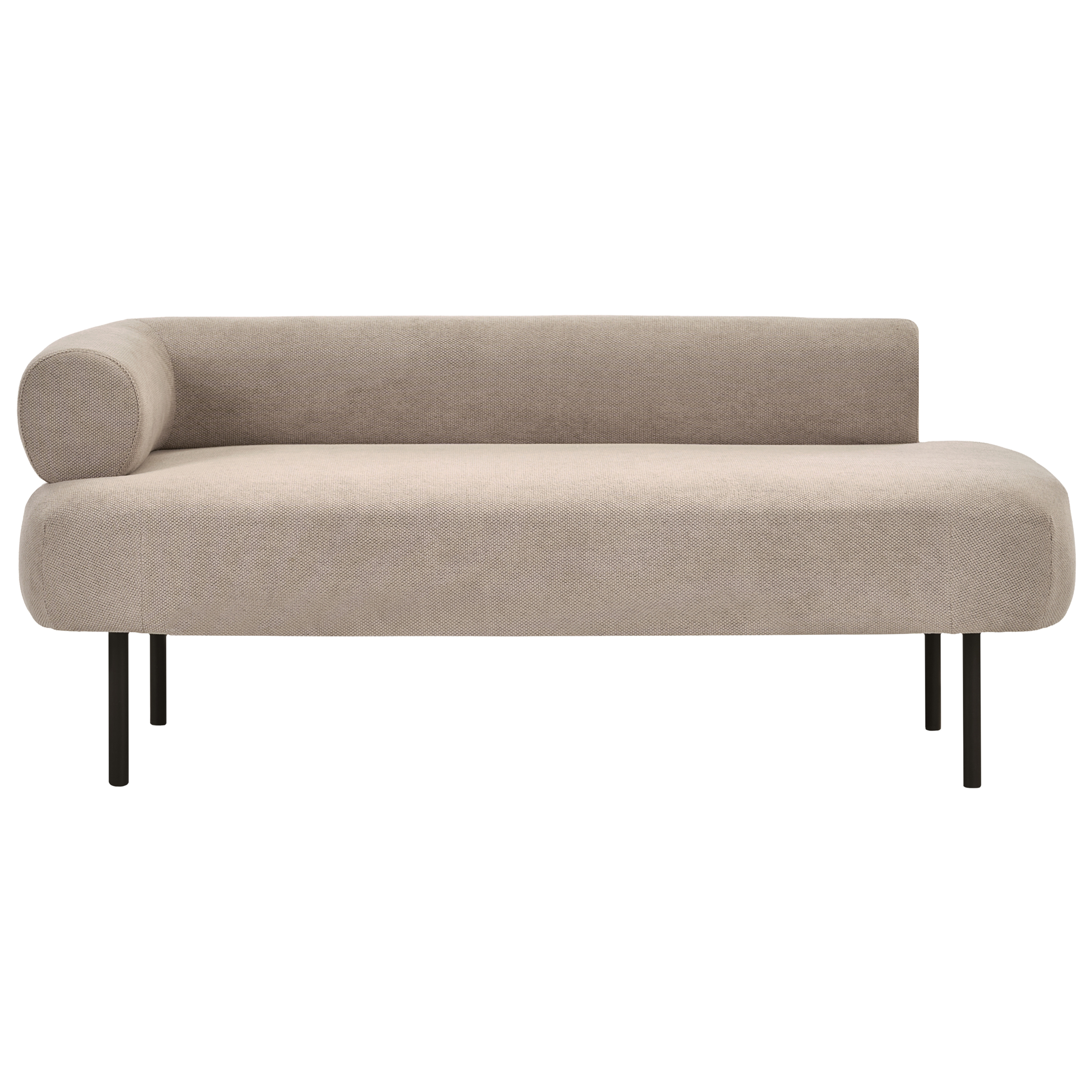Vänstervänd schäslong MIRMANDE Taupe