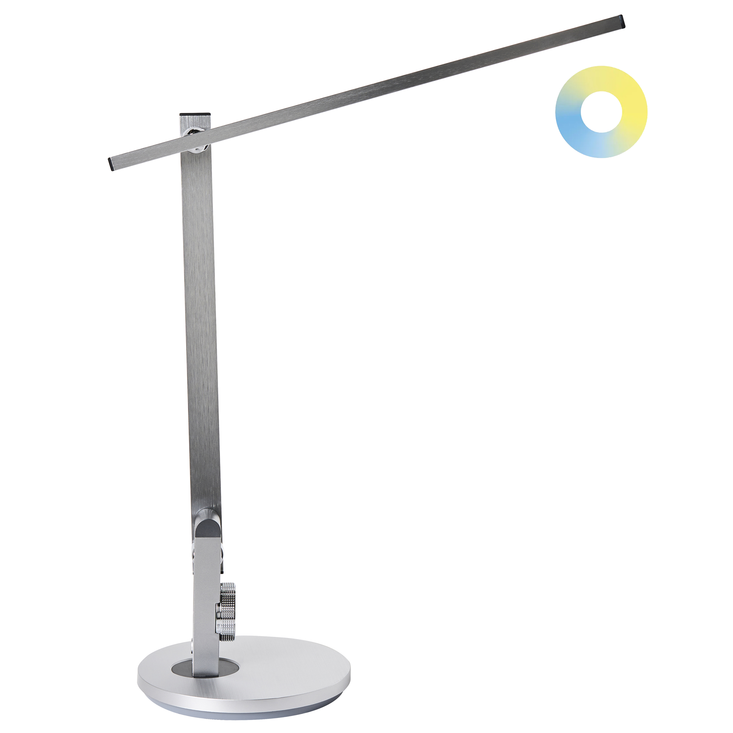 LED-skrivbordslampa CETUS med dimmer Silver