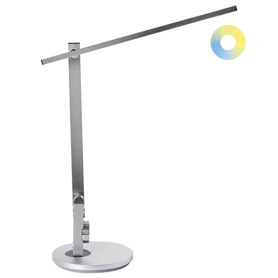 LED-skrivbordslampa CETUS med dimmer Silver