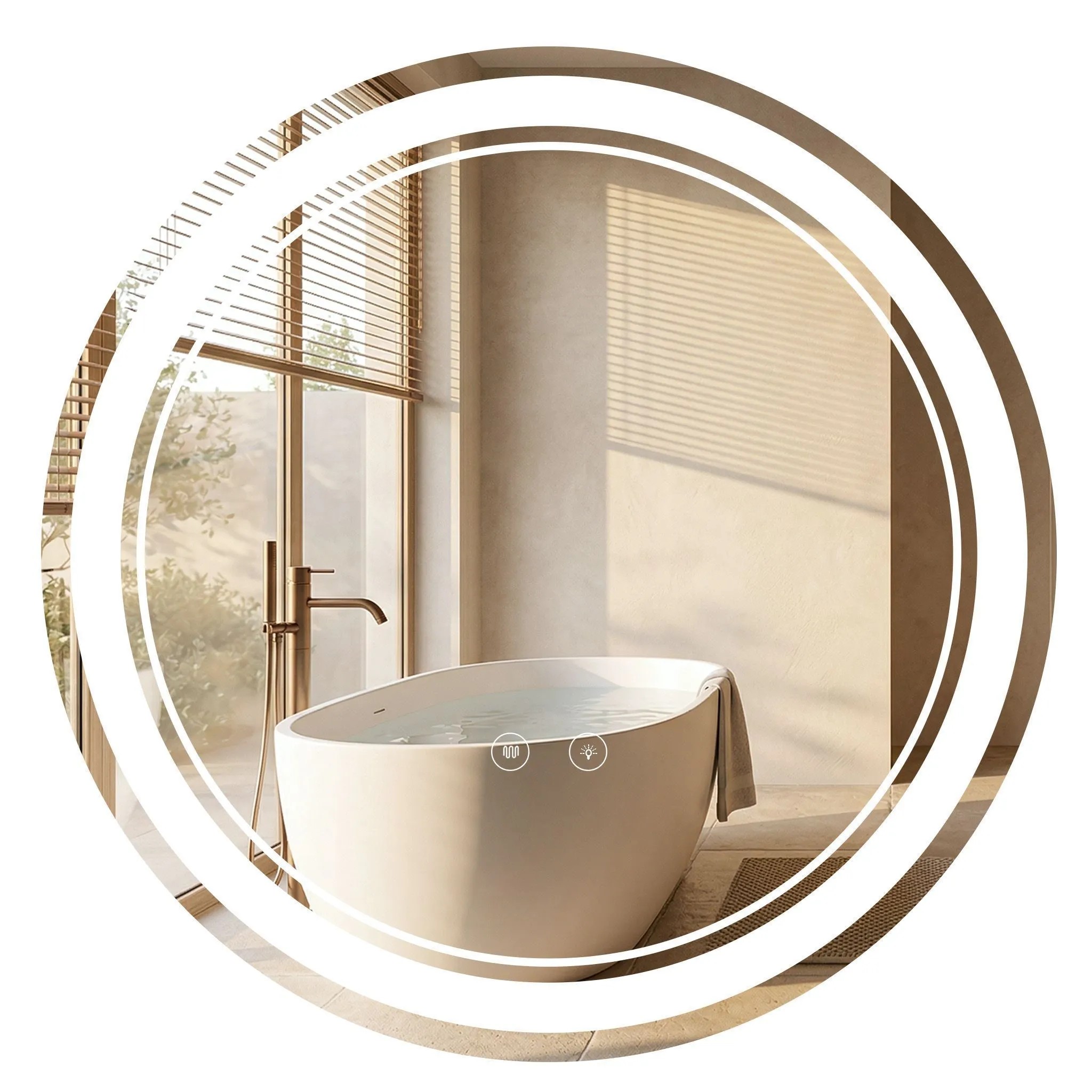 REA spegel SOFT 100 LED Transparent 2,5x100x100cm