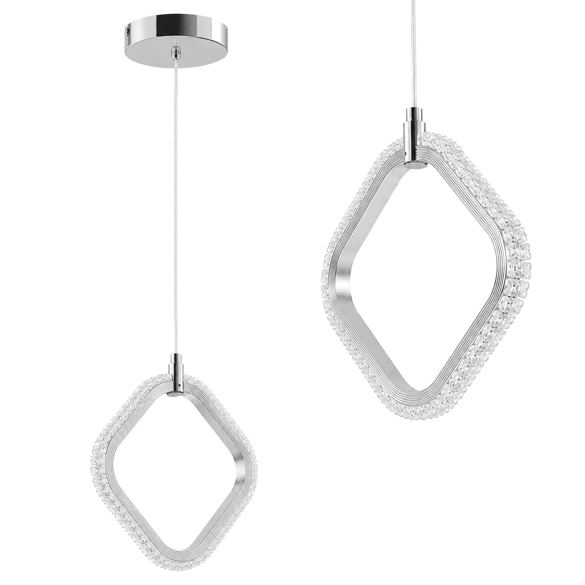 TOOLIGHT hängande taklampa LHJ127-1CP LED Krom 139x26x28cm