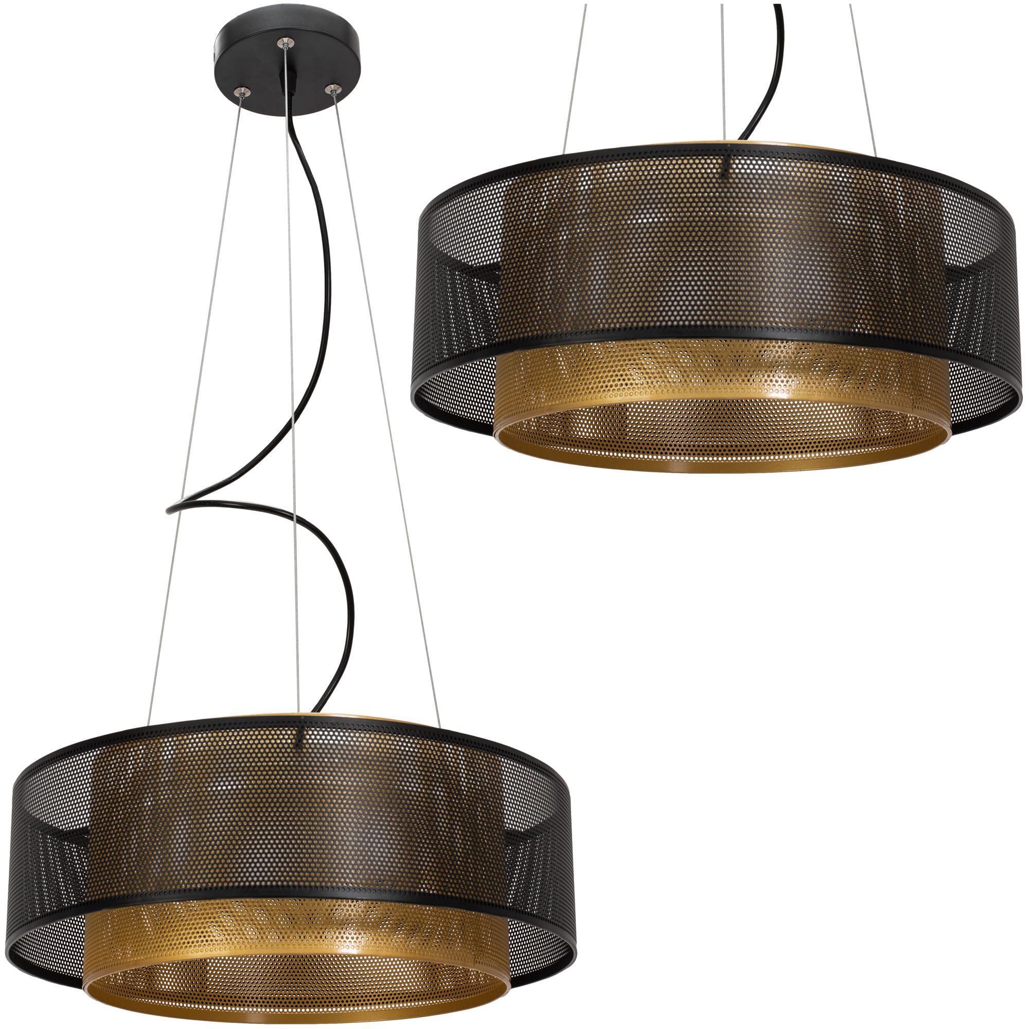 TOOLIGHT hängande taklampa APP1000-CP Svart 15x40x15cm