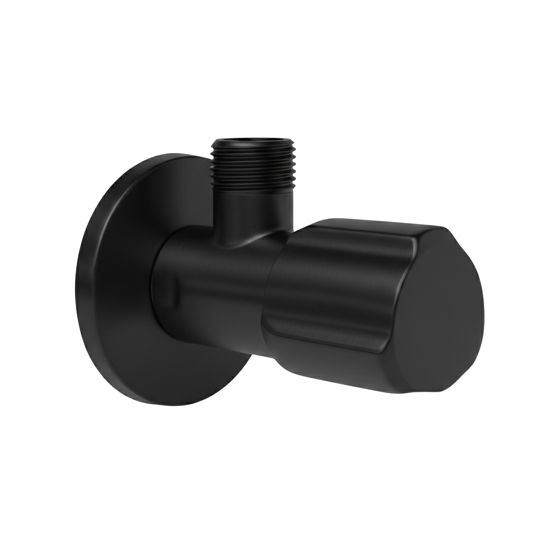 REA Vinkelventil 02 1/2" x 3/8" Svart, 6,9x4,5x5,6cm