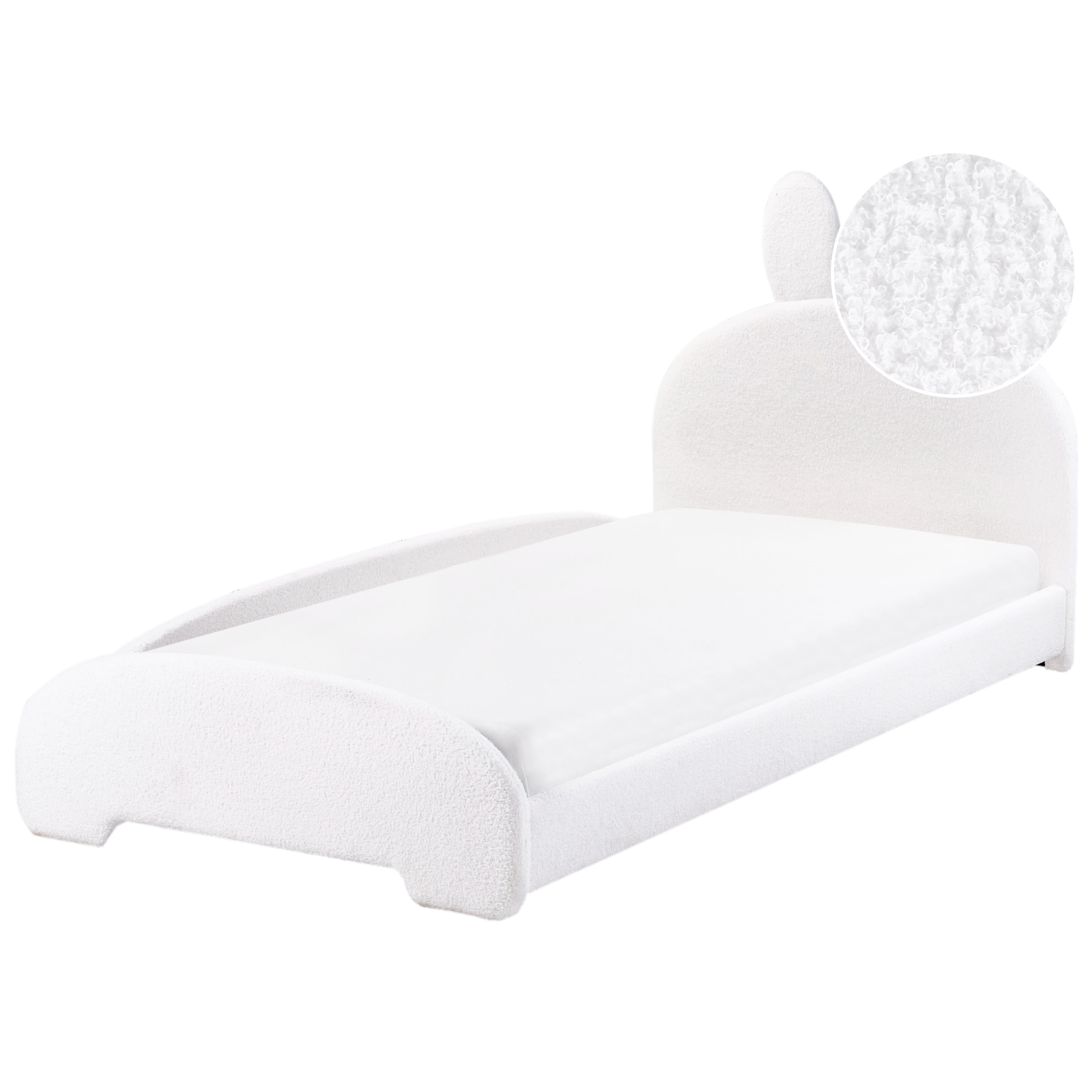 Barnsäng Kanin Bouclé PERROS 90 x 200 cm Off-White
