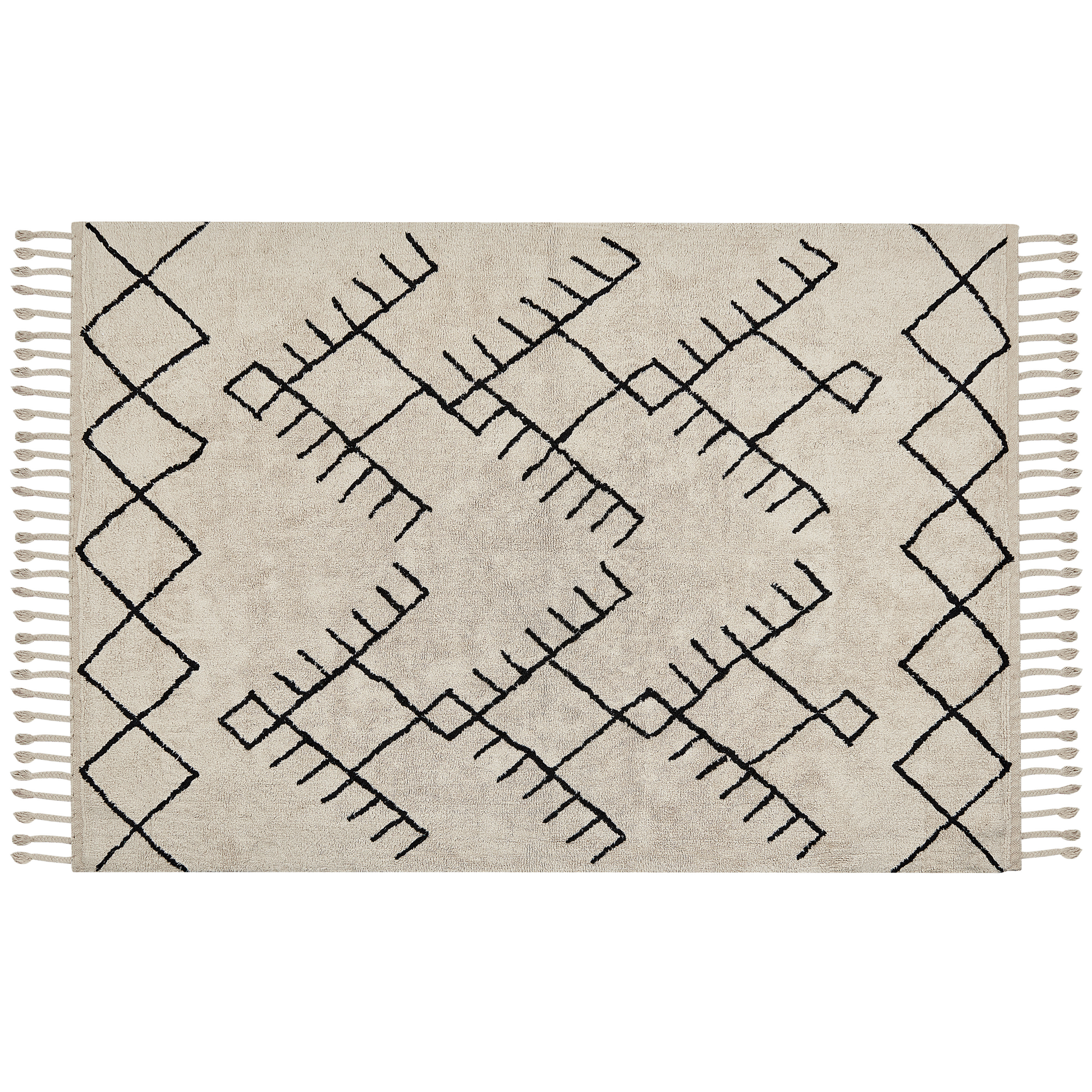 Matta ERLER Ljusbeige 160 x 230 cm Bomull