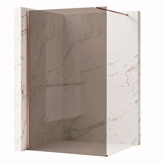 REA Duschvägg Flexi Brown 120 Borstad Koppar, 120x120x195cm