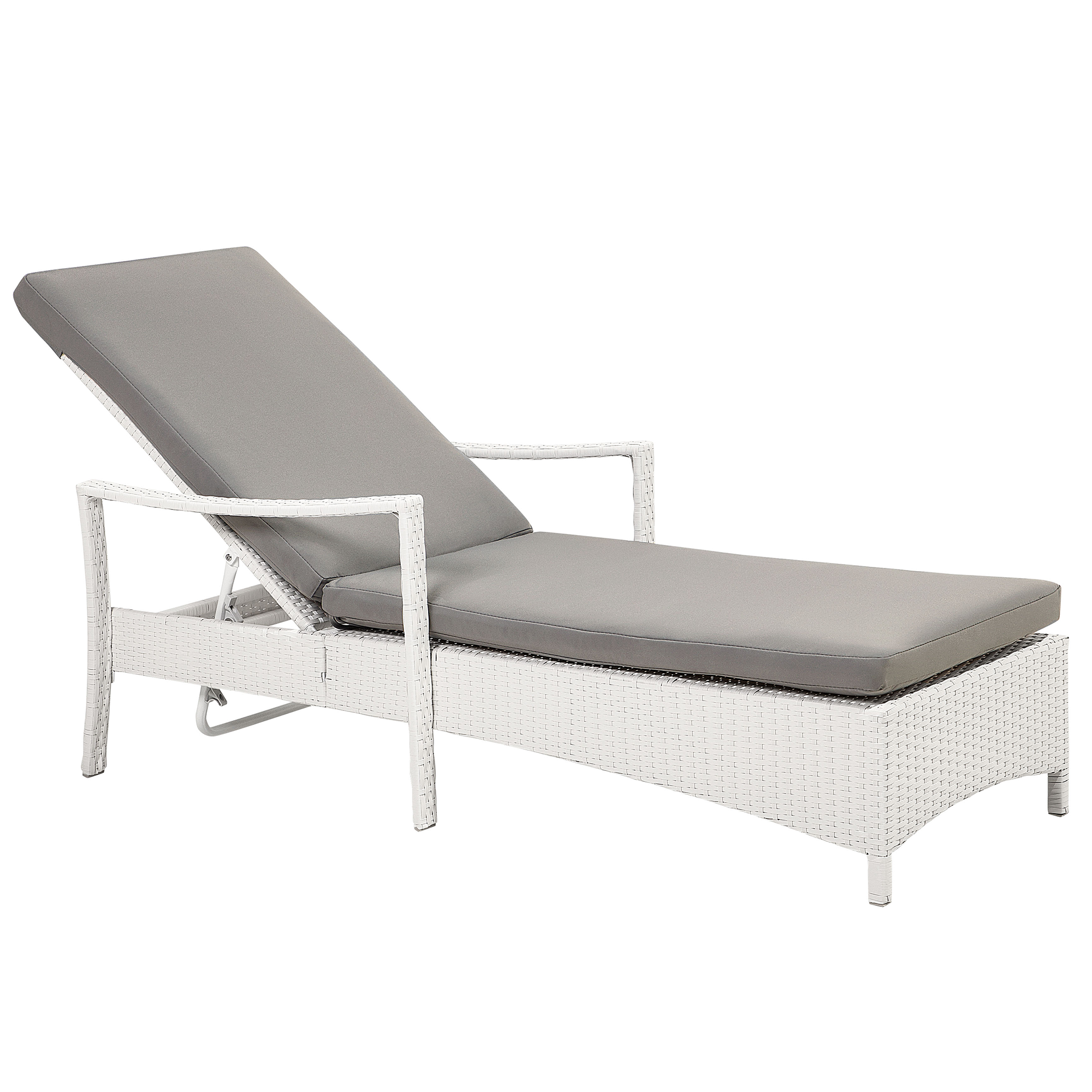 Solstol med dyna VASTO Konstrotting Vit
