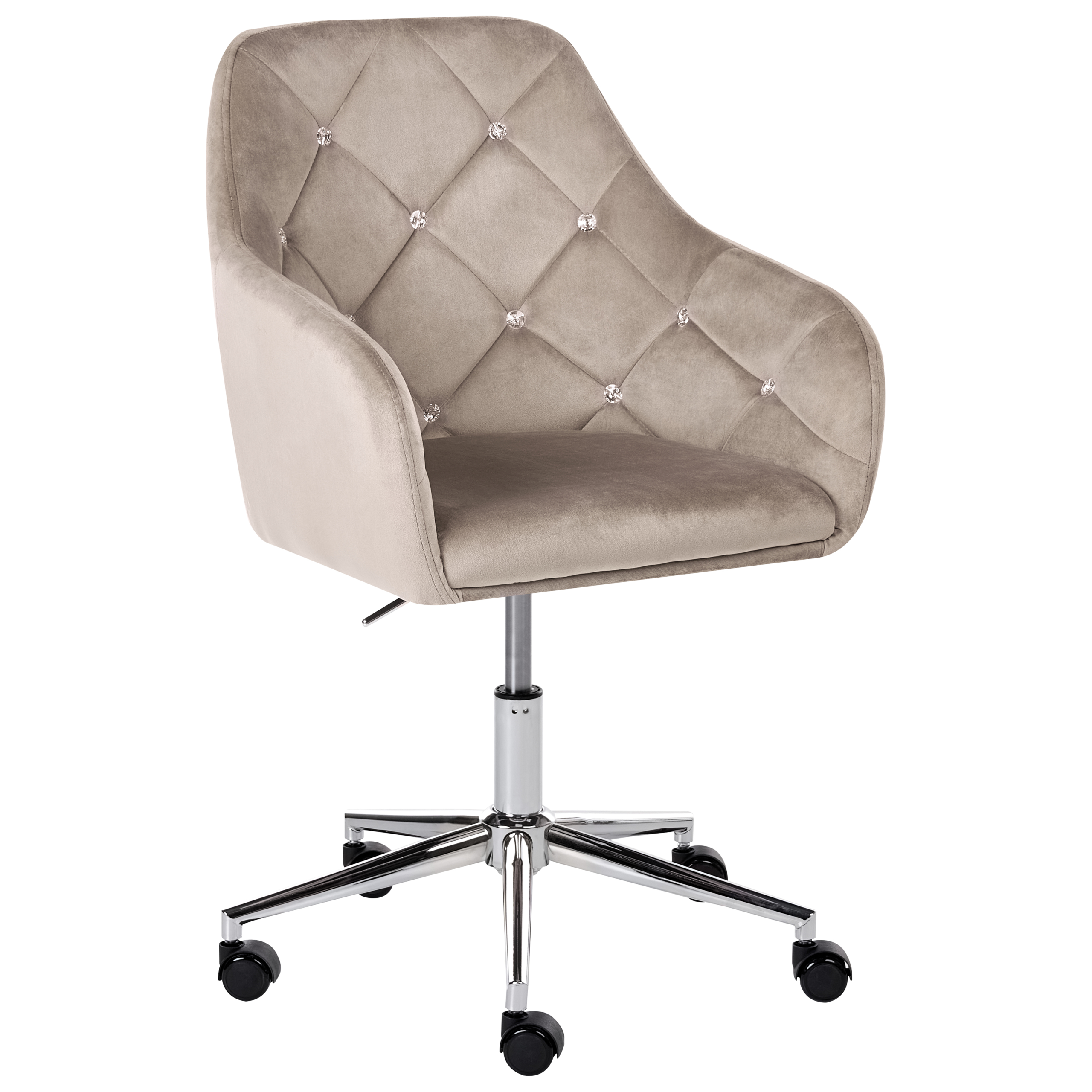 Skrivbordsstol VELORIA Sammet Beige