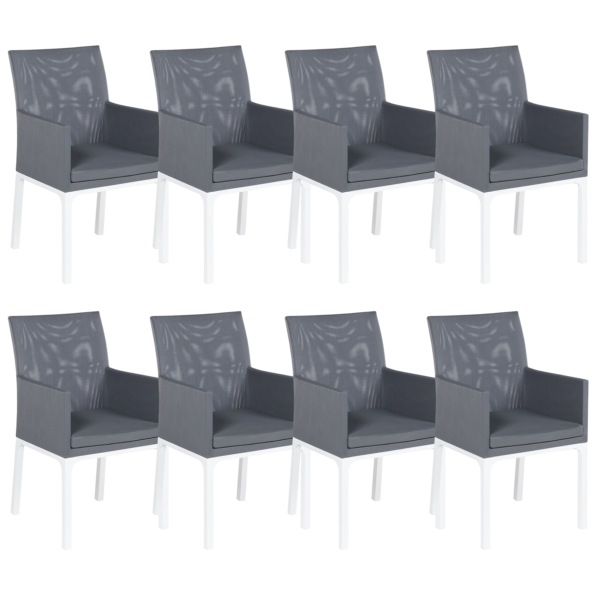 Set med 8 stolar BACOLI Mörkgrå