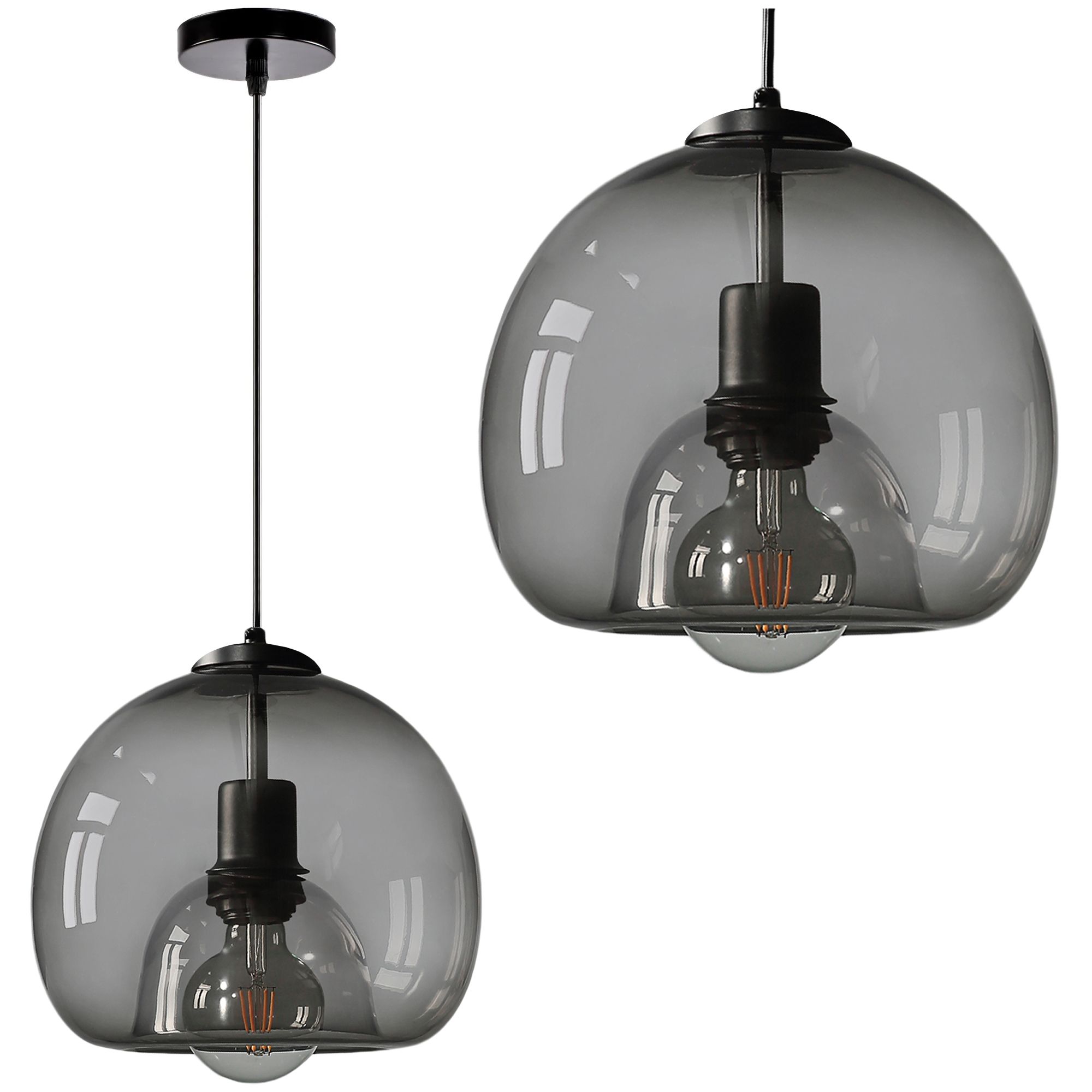 TOOLIGHT hängande taklampa APP1027-1CP Svart 22x25x22cm
