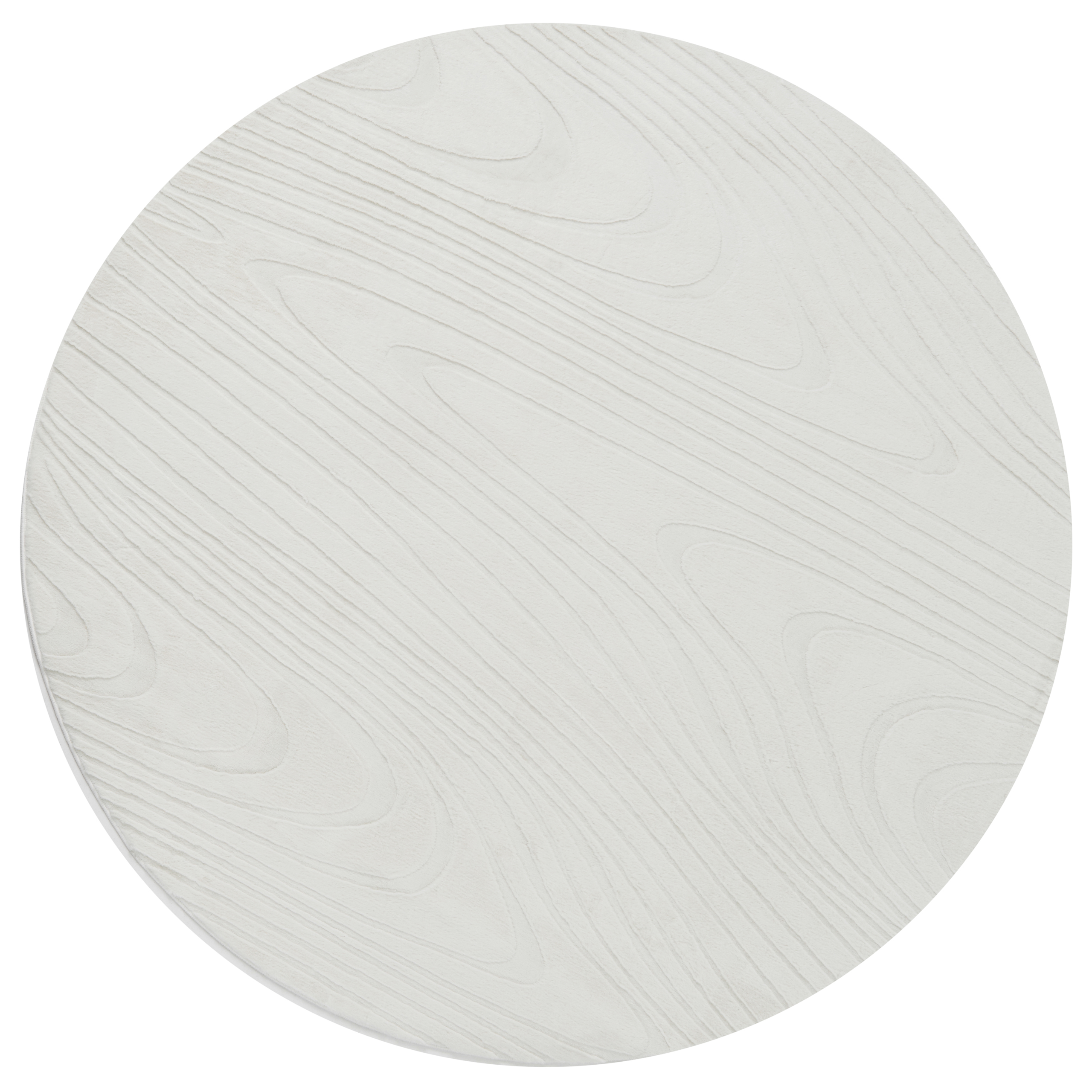 Fuskpälsmatta ONTAKE Off-White ø 160 cm