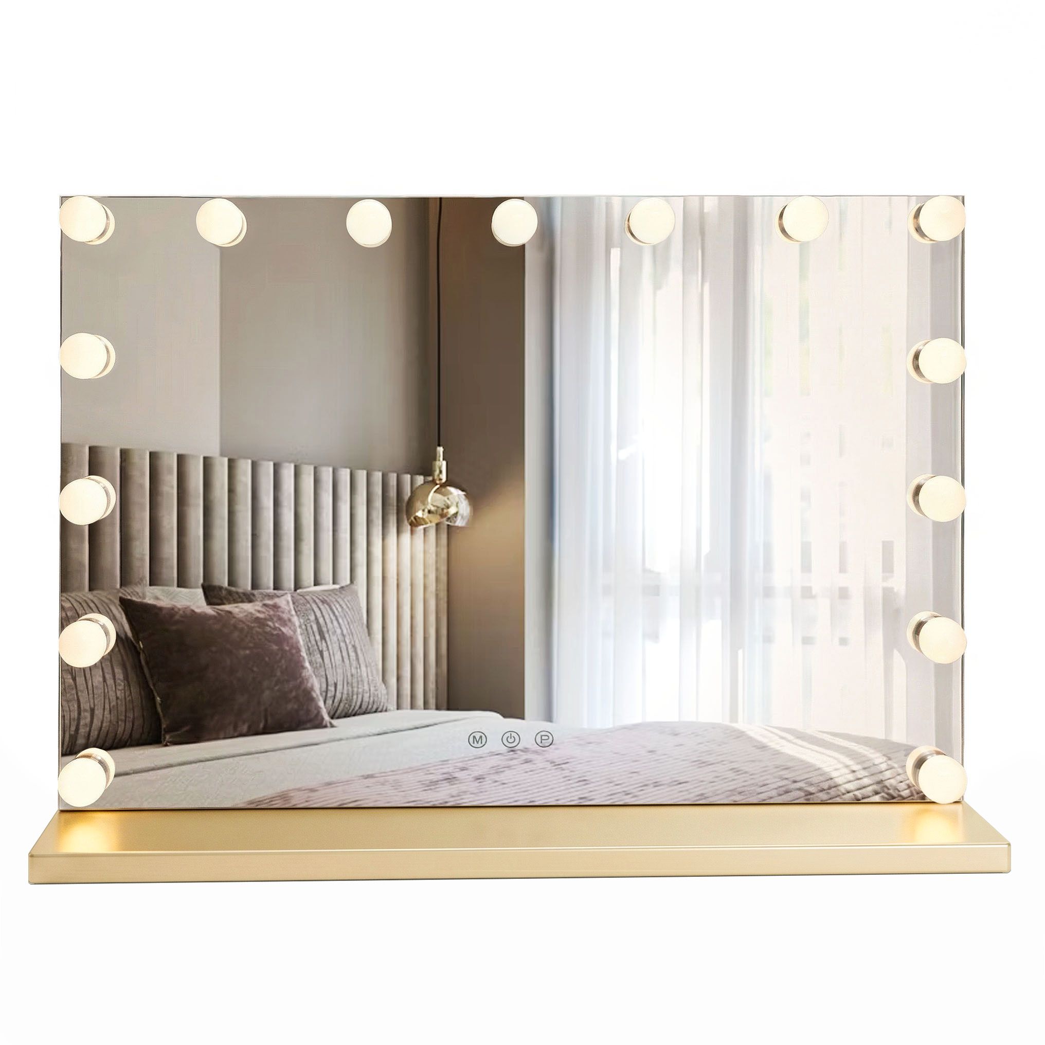 REA spegel Hollywood 58x45 LED Guld 12x58x45cm