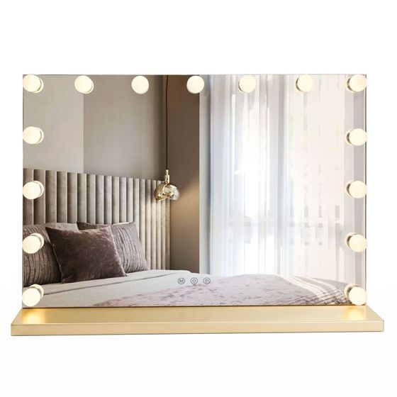 REA spegel Hollywood 58x45 LED Guld 12x58x45cm