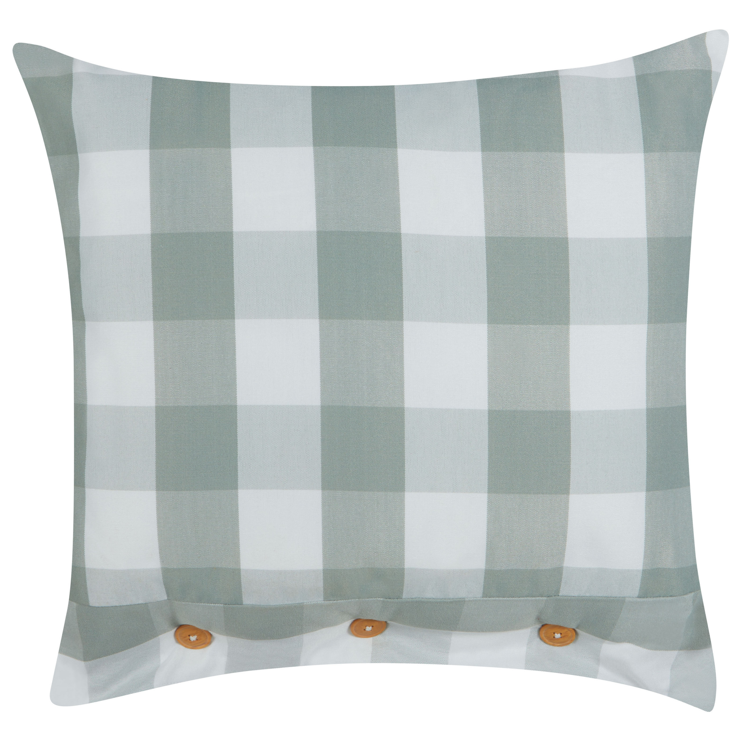Prydnadskudde TAMNINE 45 x 45 cm Mintgrön Rutigt tryck