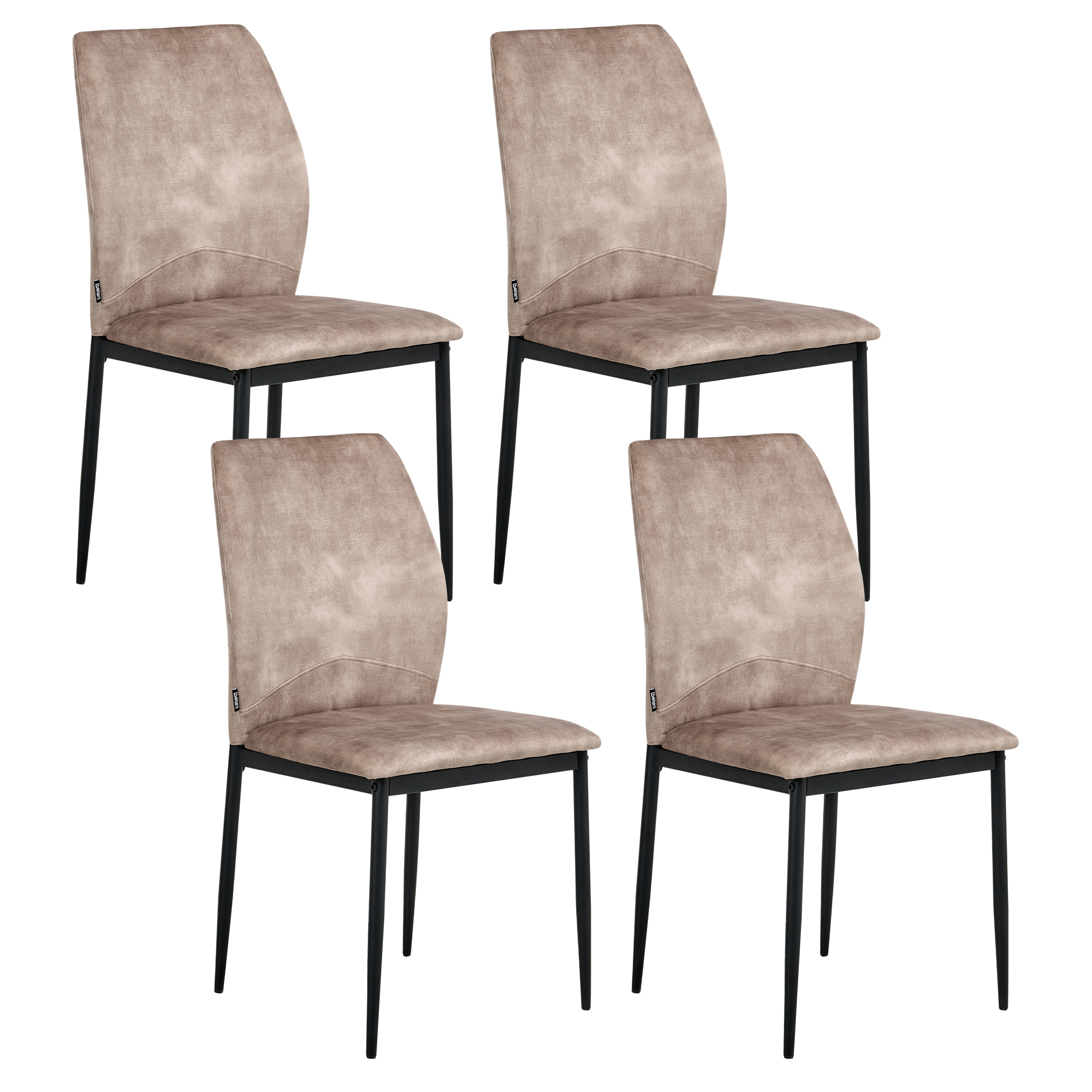 Set med 4 matstolar ROCHEPORT Taupe
